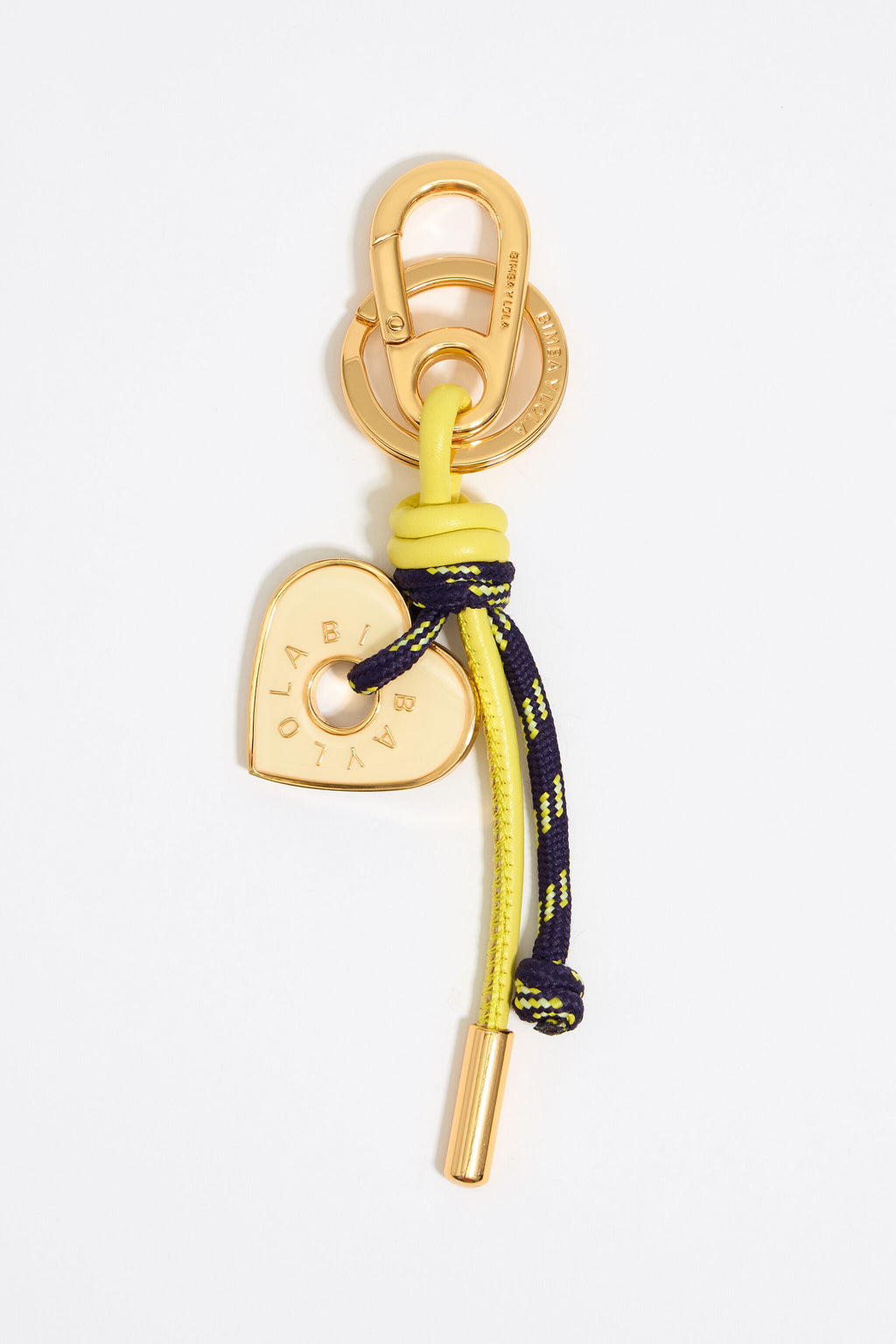 Ivory heart rope key ring