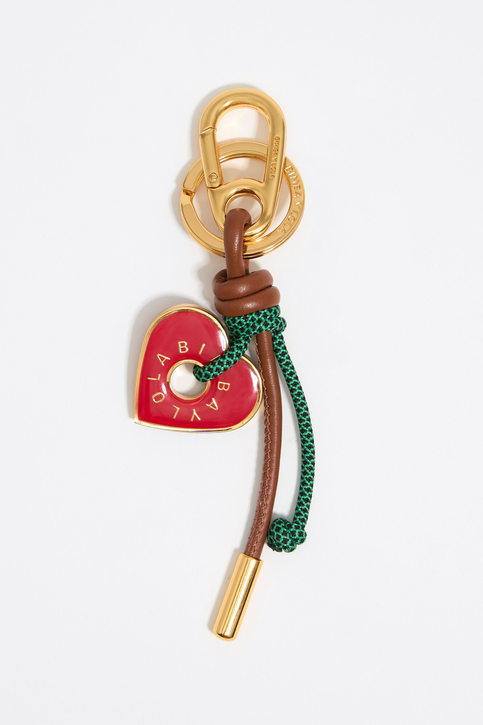 Red heart rope key ring