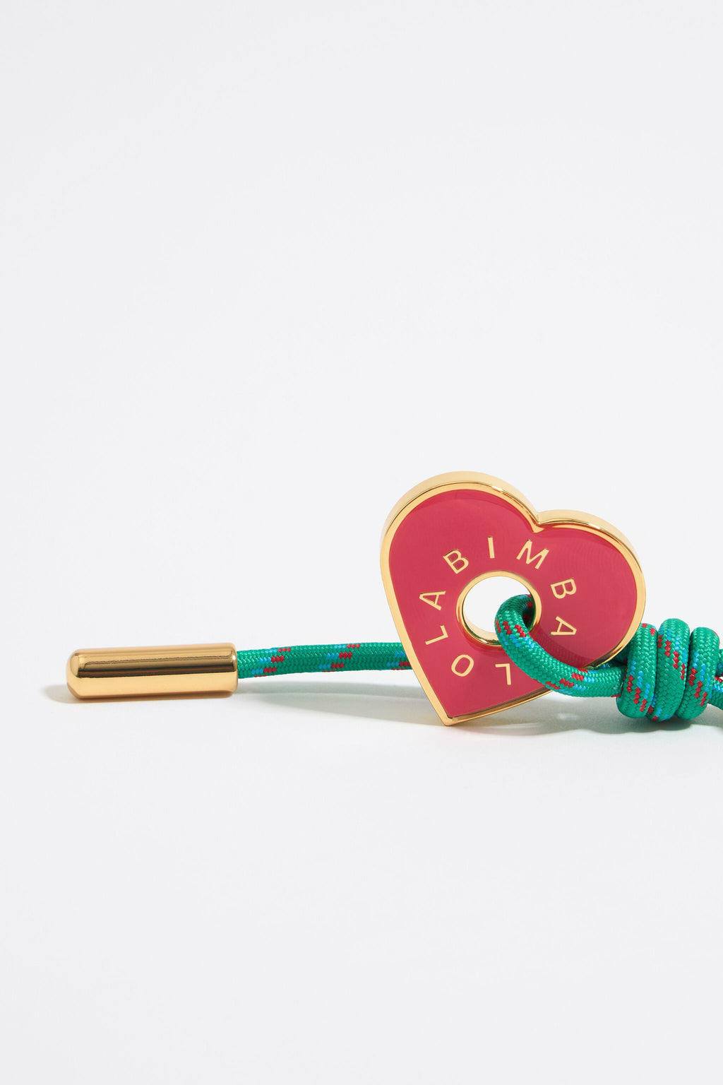 Coral heart key ring
