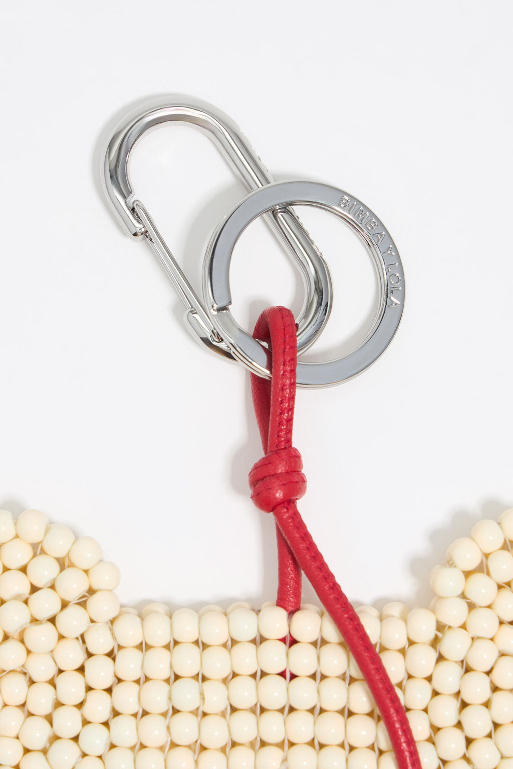 Bone beads key ring