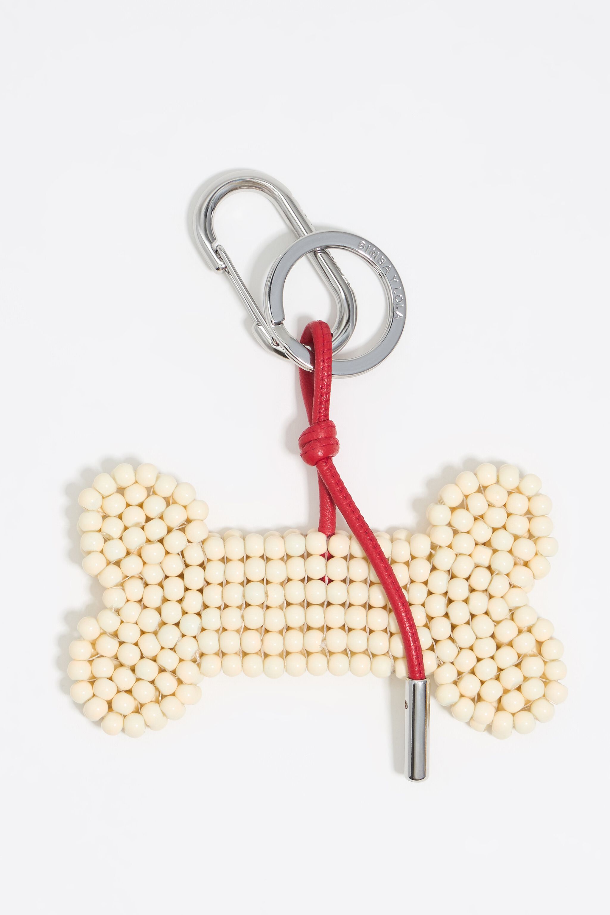 Bone beads key ring