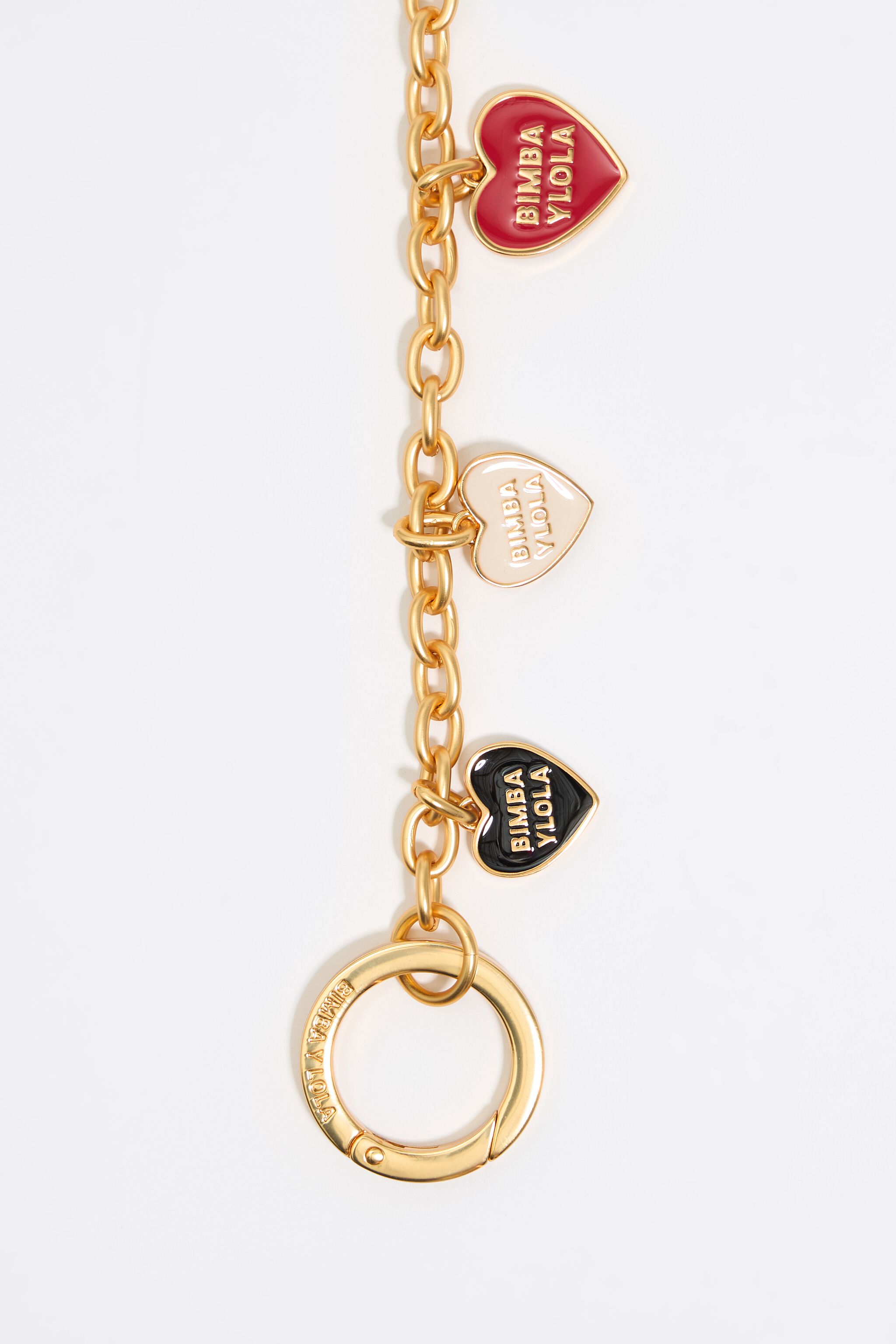Hearts chain bag charm