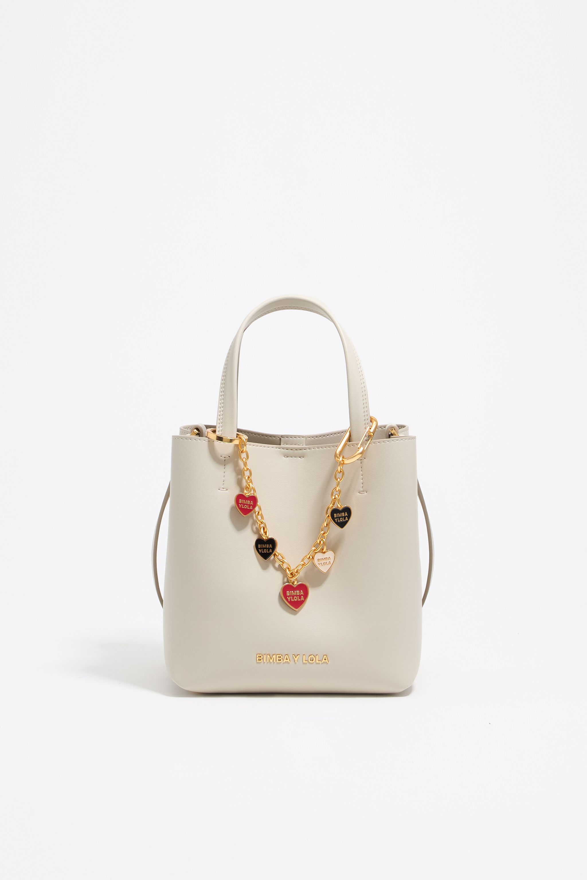 Hearts chain bag charm