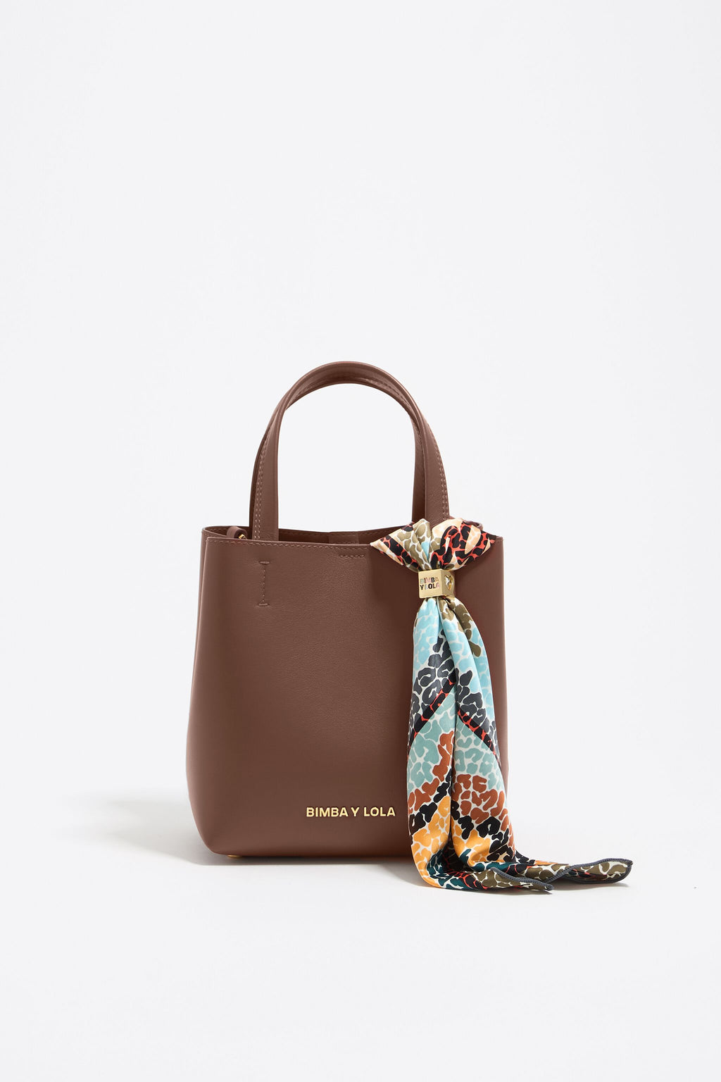 Multicolor logo scarf bag charm