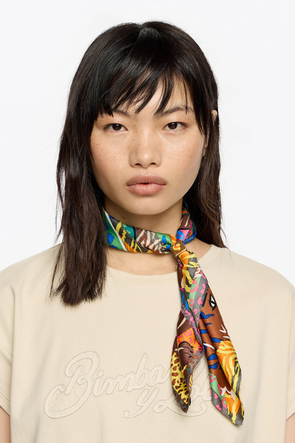 Multicolor tigers scarf bag charm