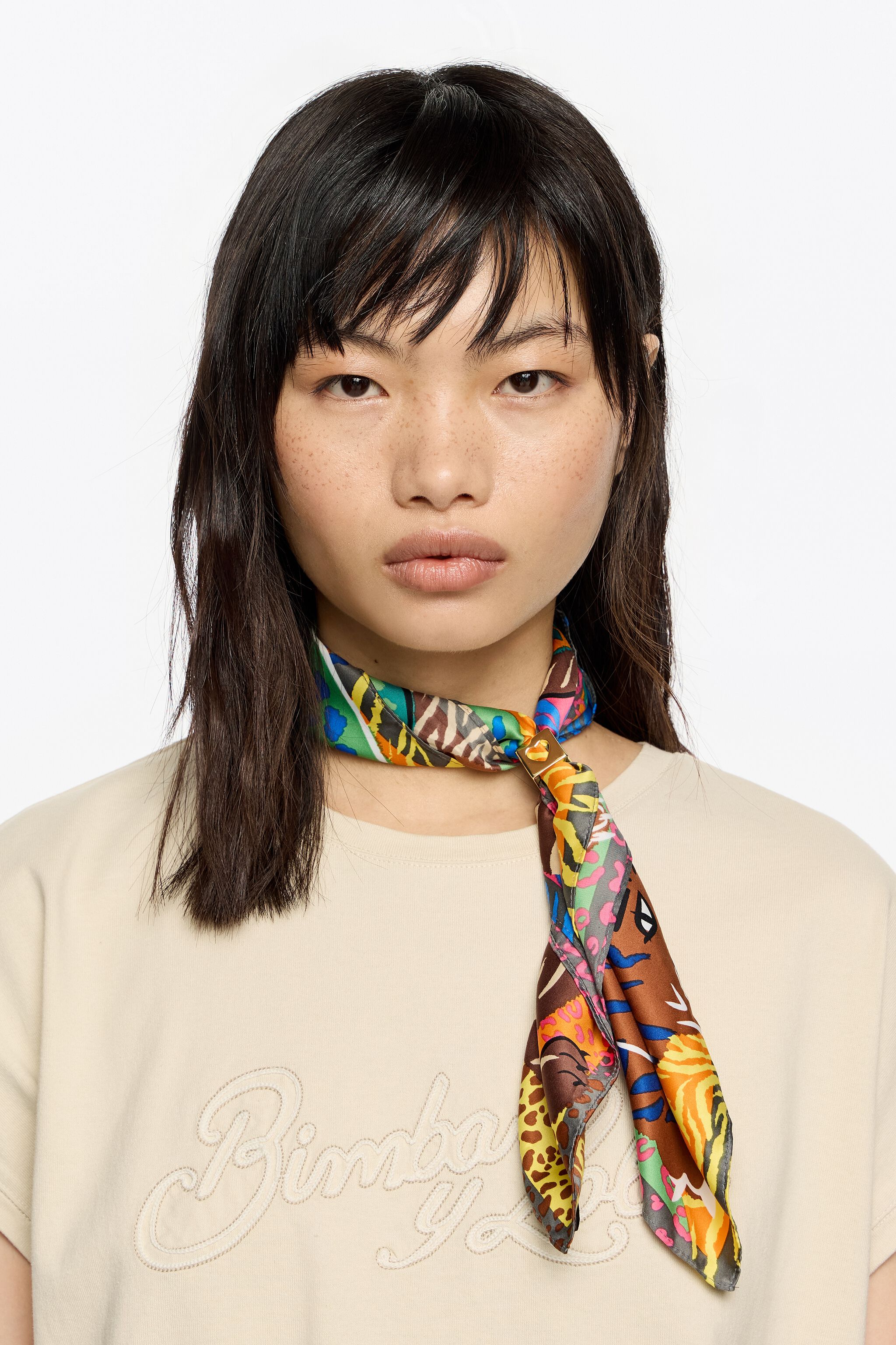 Multicolor tigers scarf bag charm