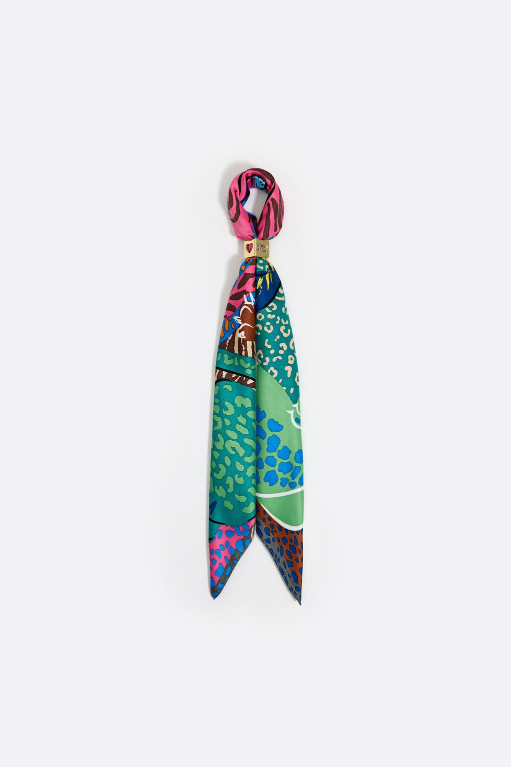 Multicolor tigers scarf bag charm