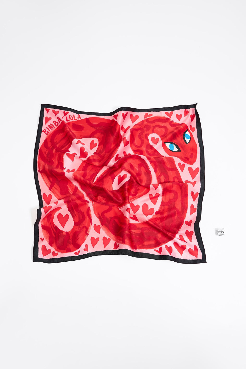 Pink snake scarf bag charm