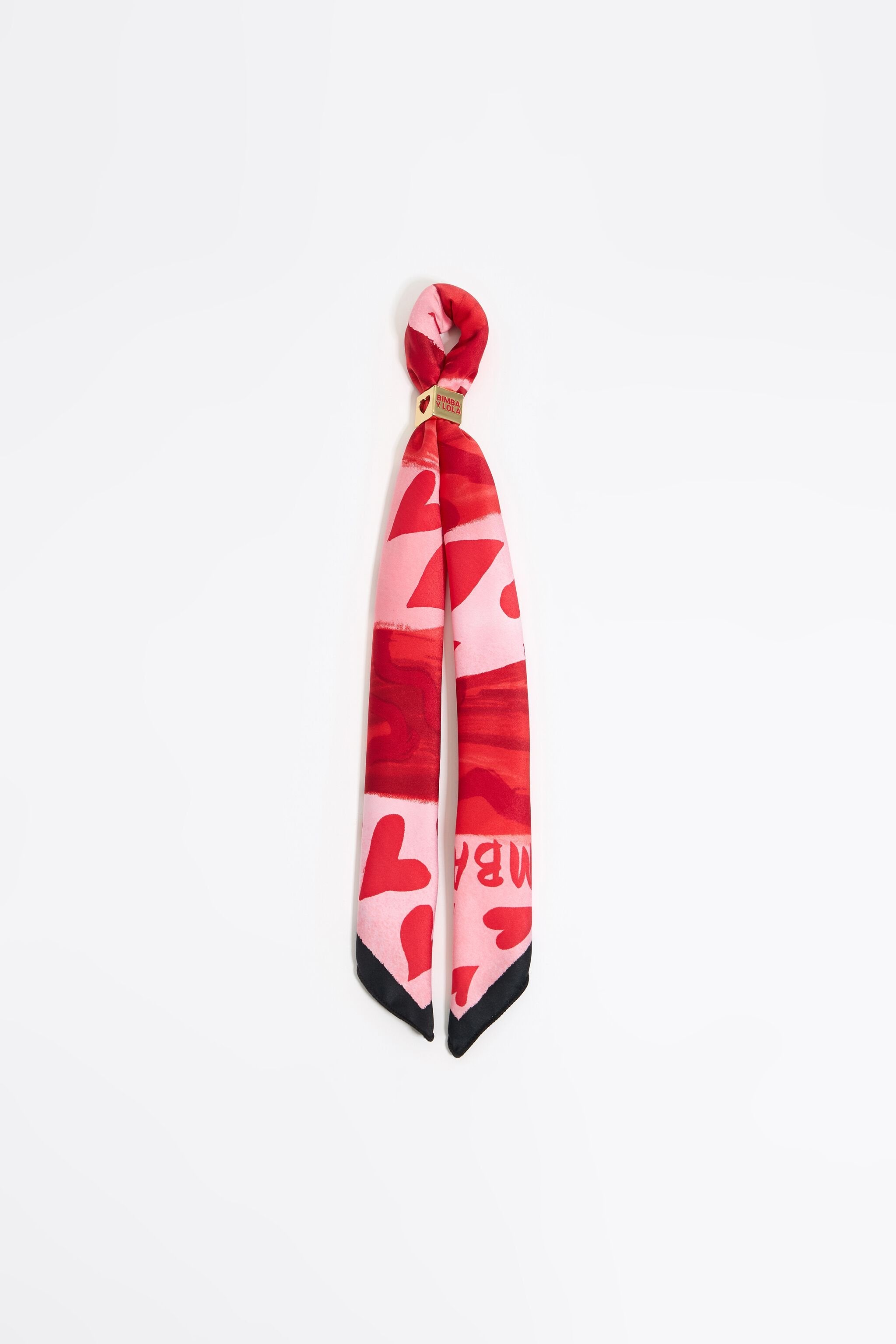 Pink snake scarf bag charm