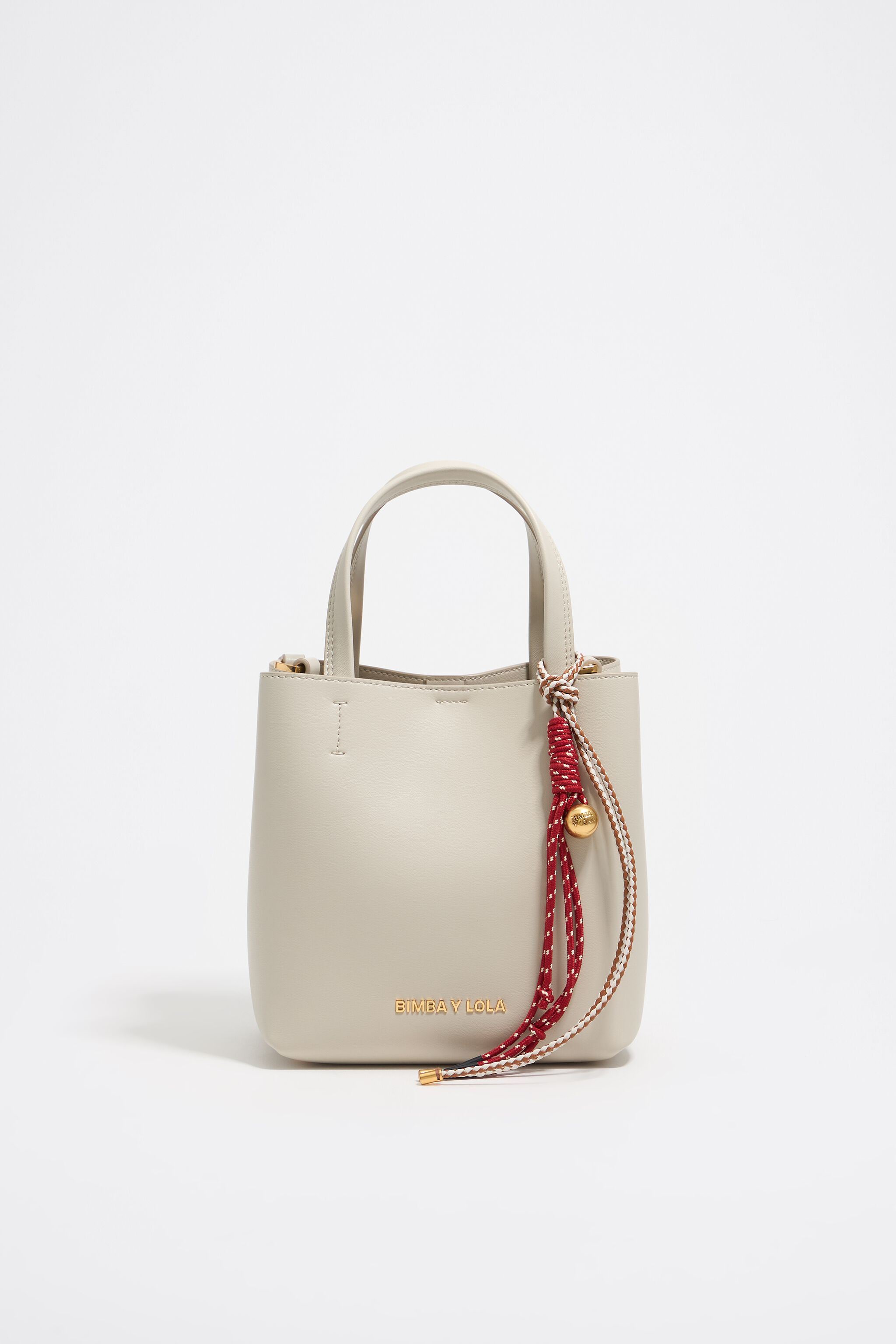 Long red rope bag charm