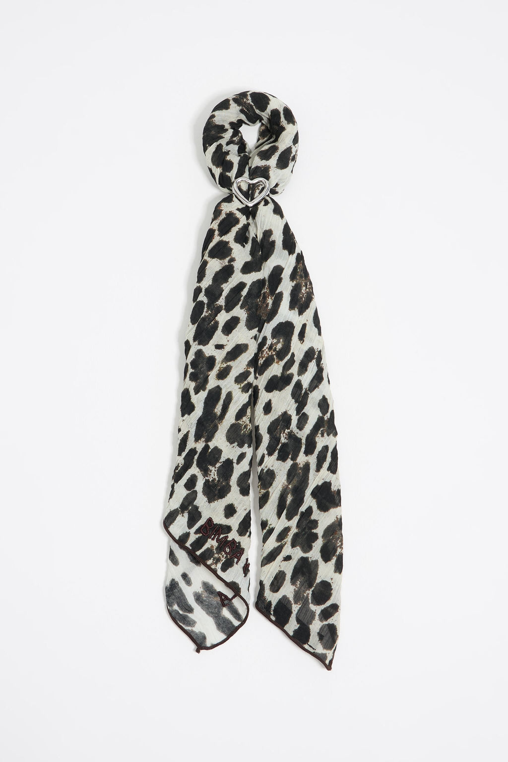 Charm leopard scarf ivory