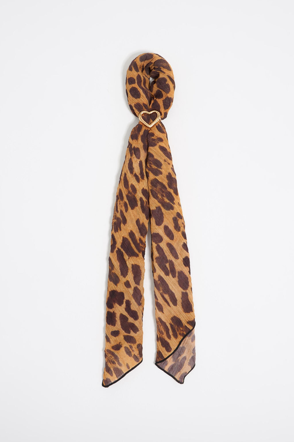 Charm natural leopard scarf