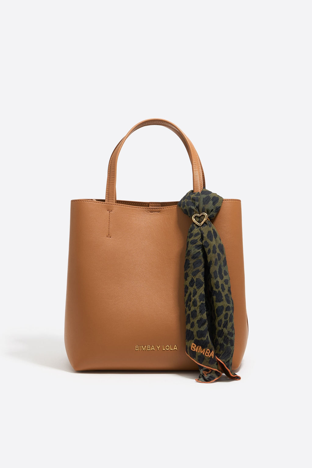 Charm khaki leopard scarf