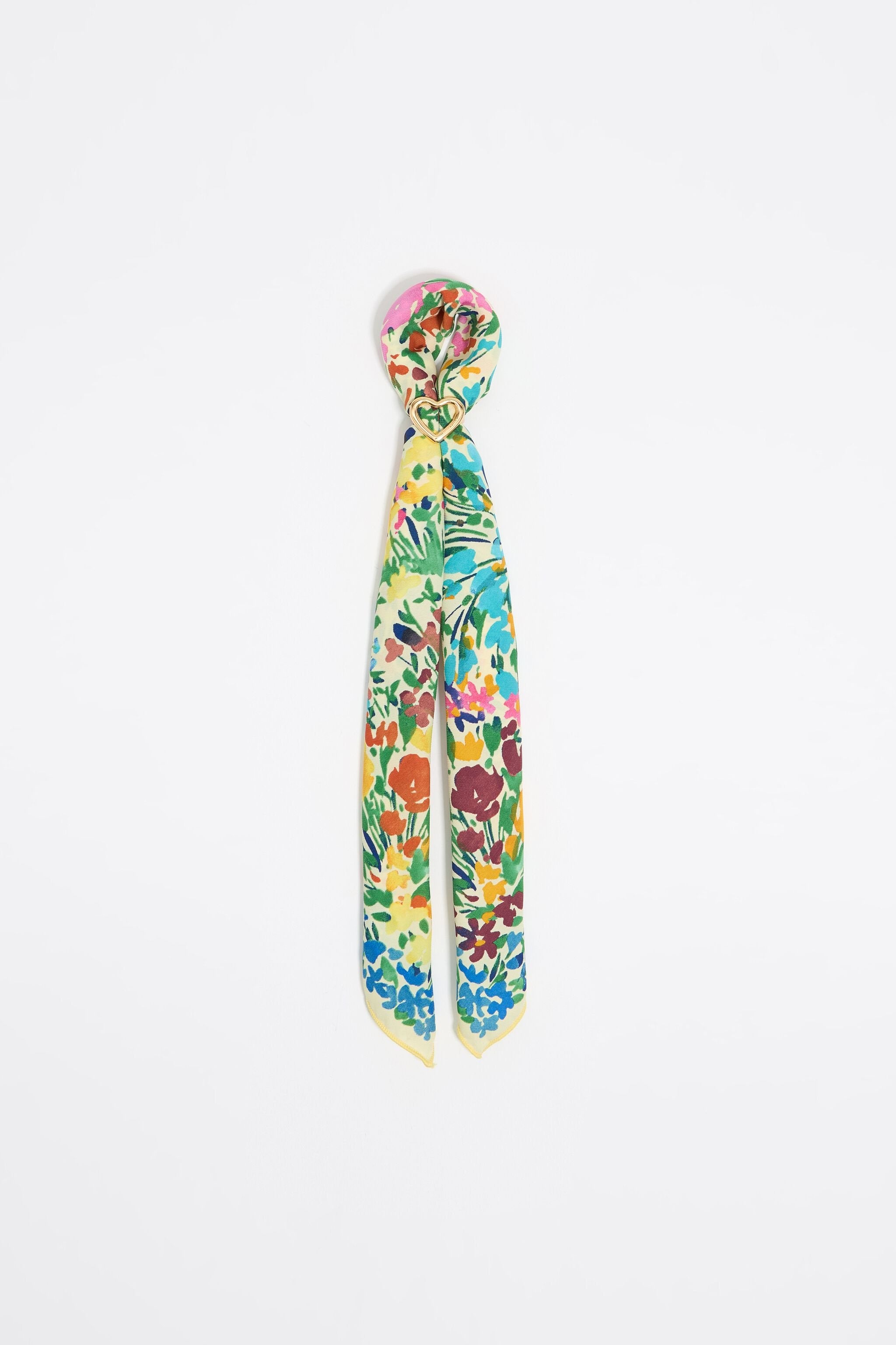 Multicolor floral scarf charm