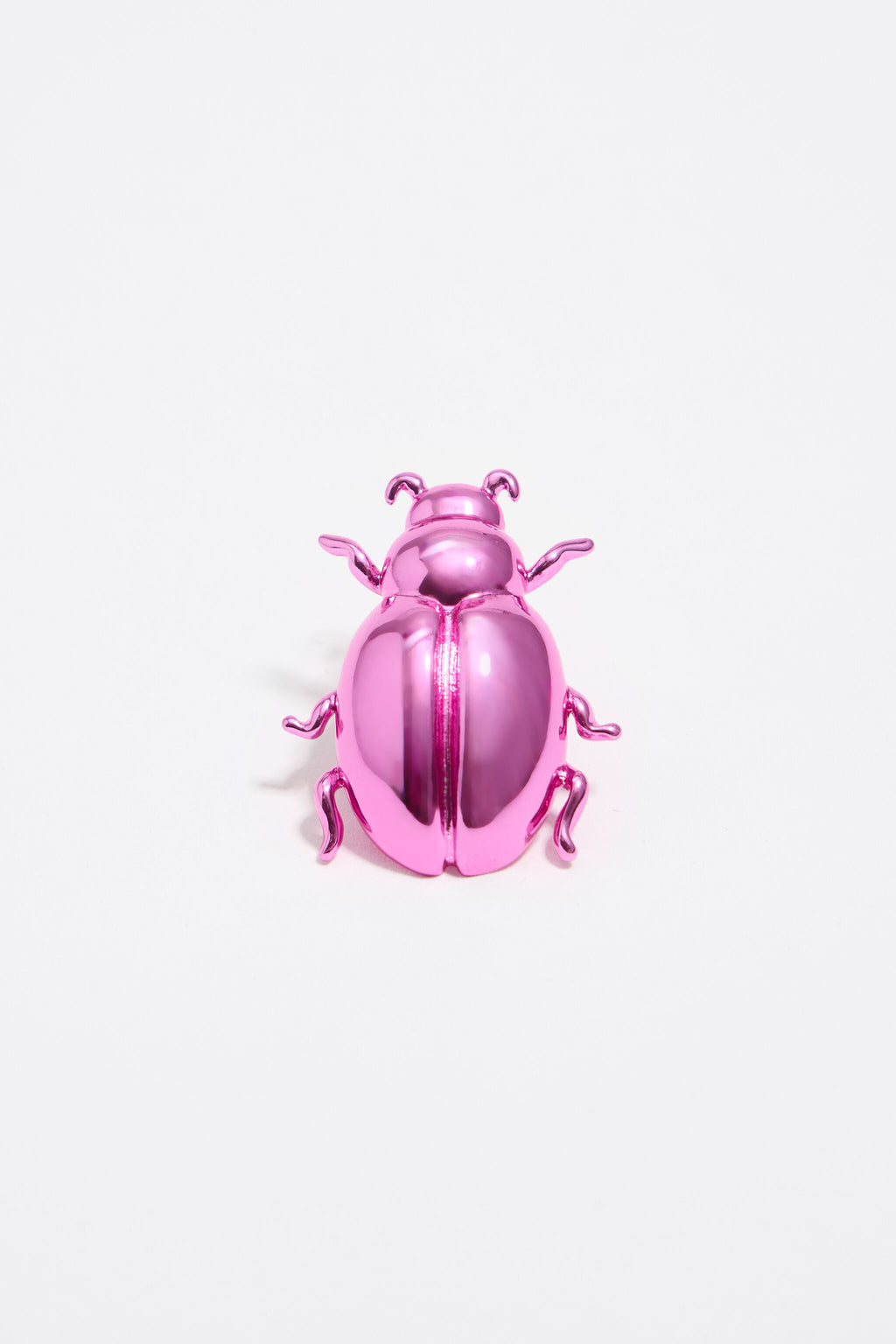 Pink beetle charm