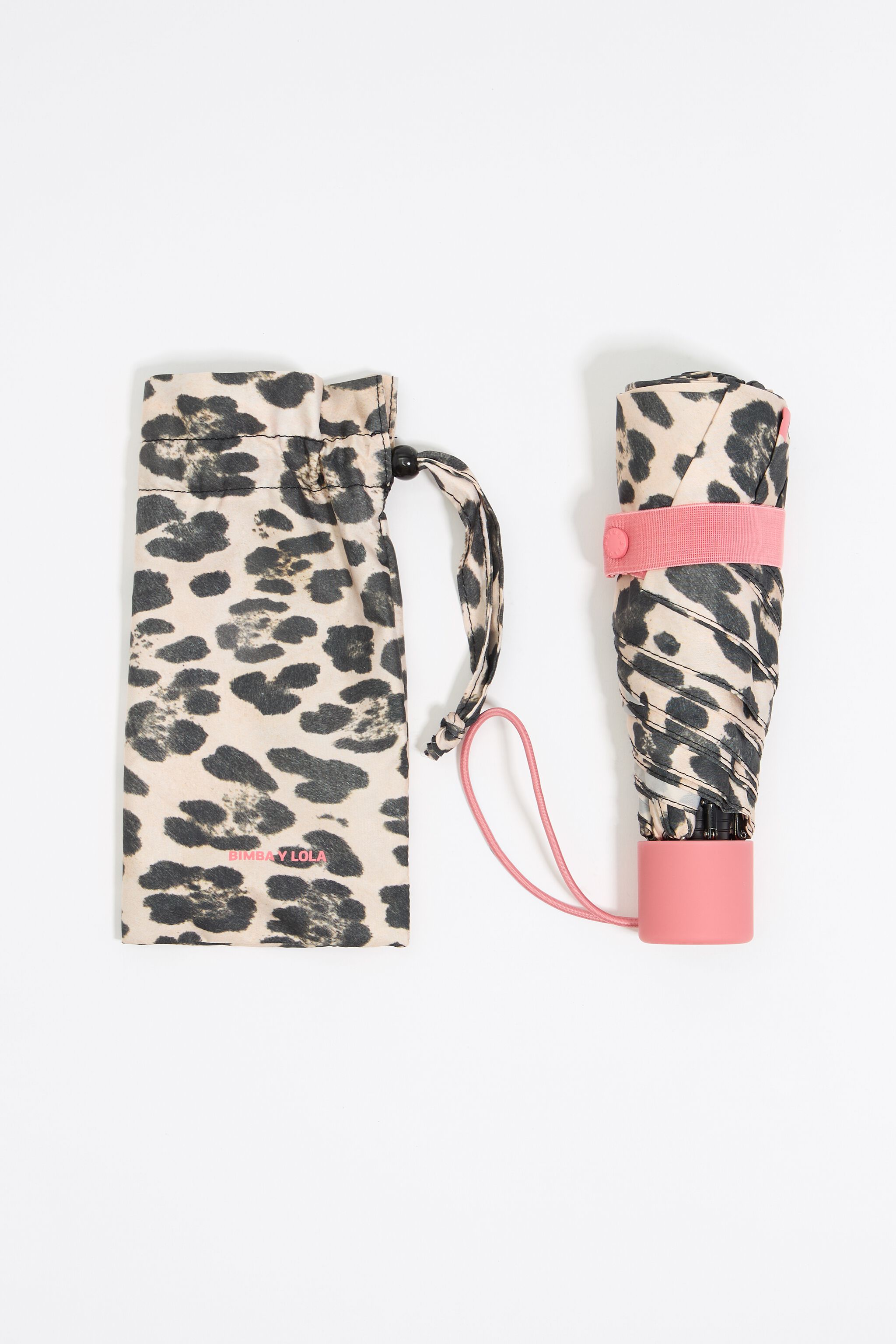 Ivory Animal print mini umbrella