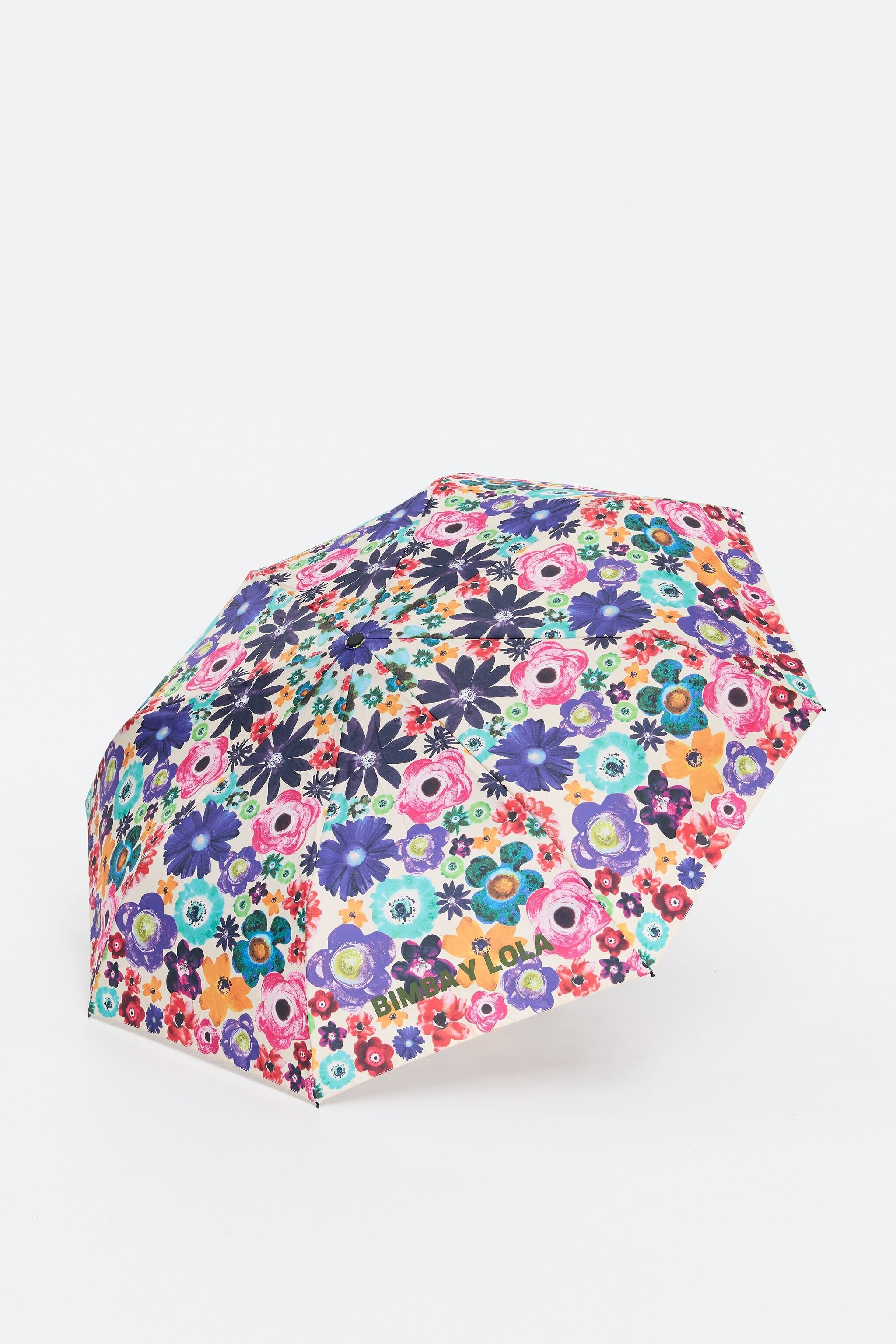 Ivory floral print umbrella