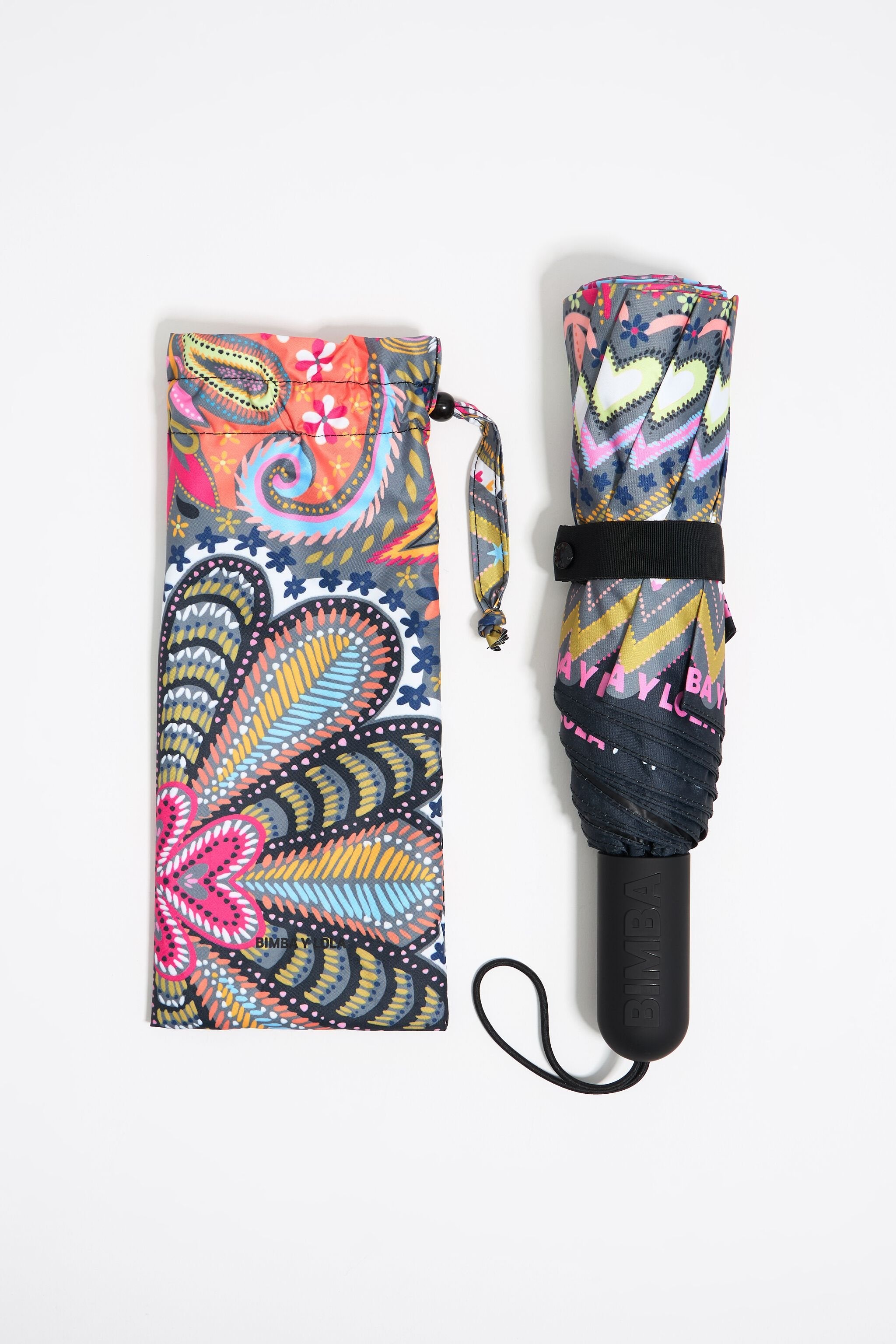 Black birds print umbrella