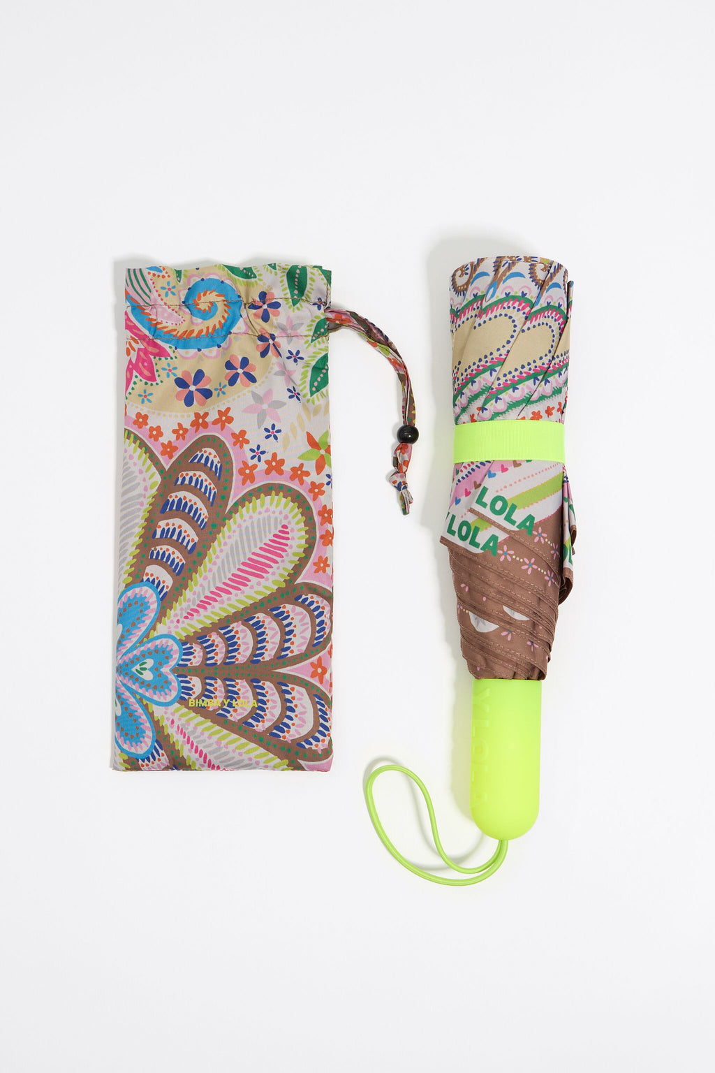 Ivory birds print umbrella