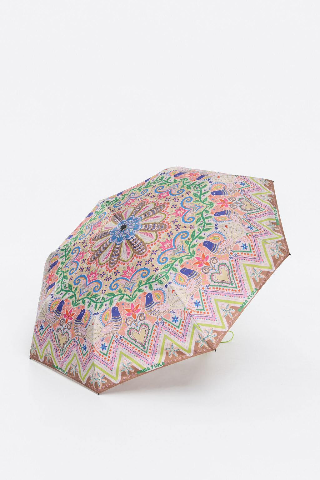 Ivory birds print umbrella