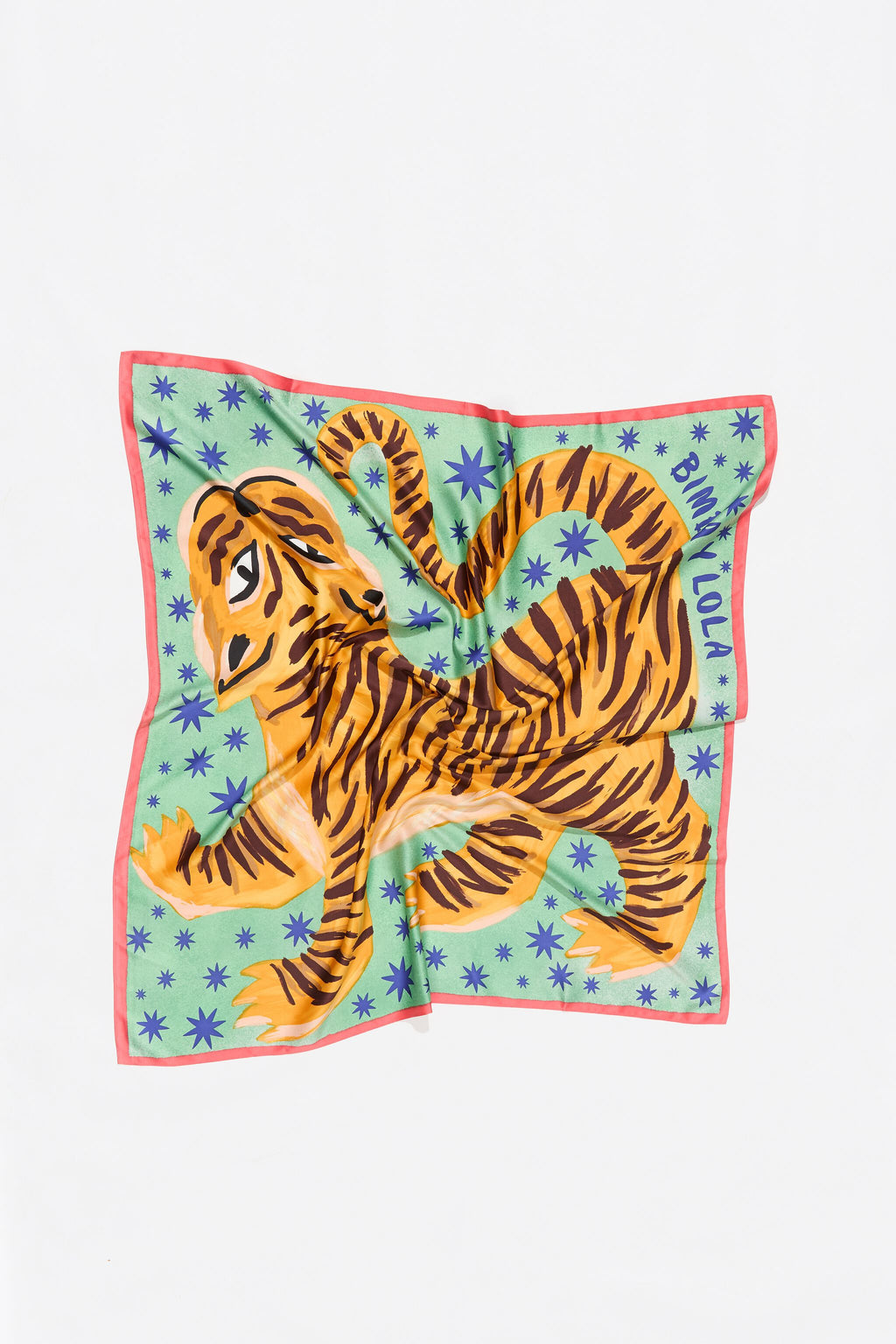 Ocher tiger sketch scarf
