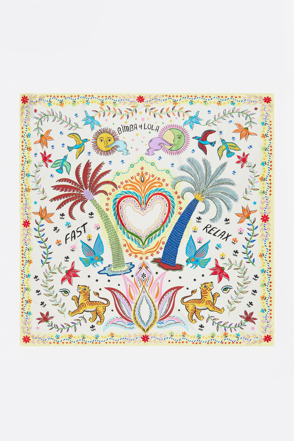 White palm tree scarf