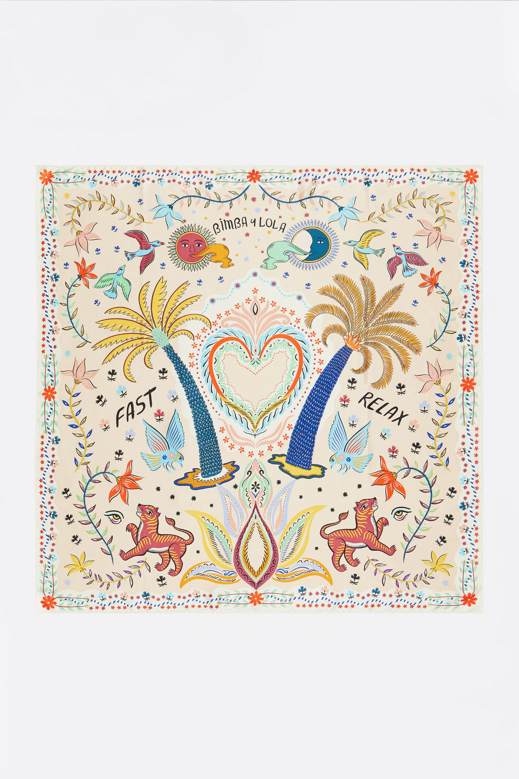 Sand palm tree scarf