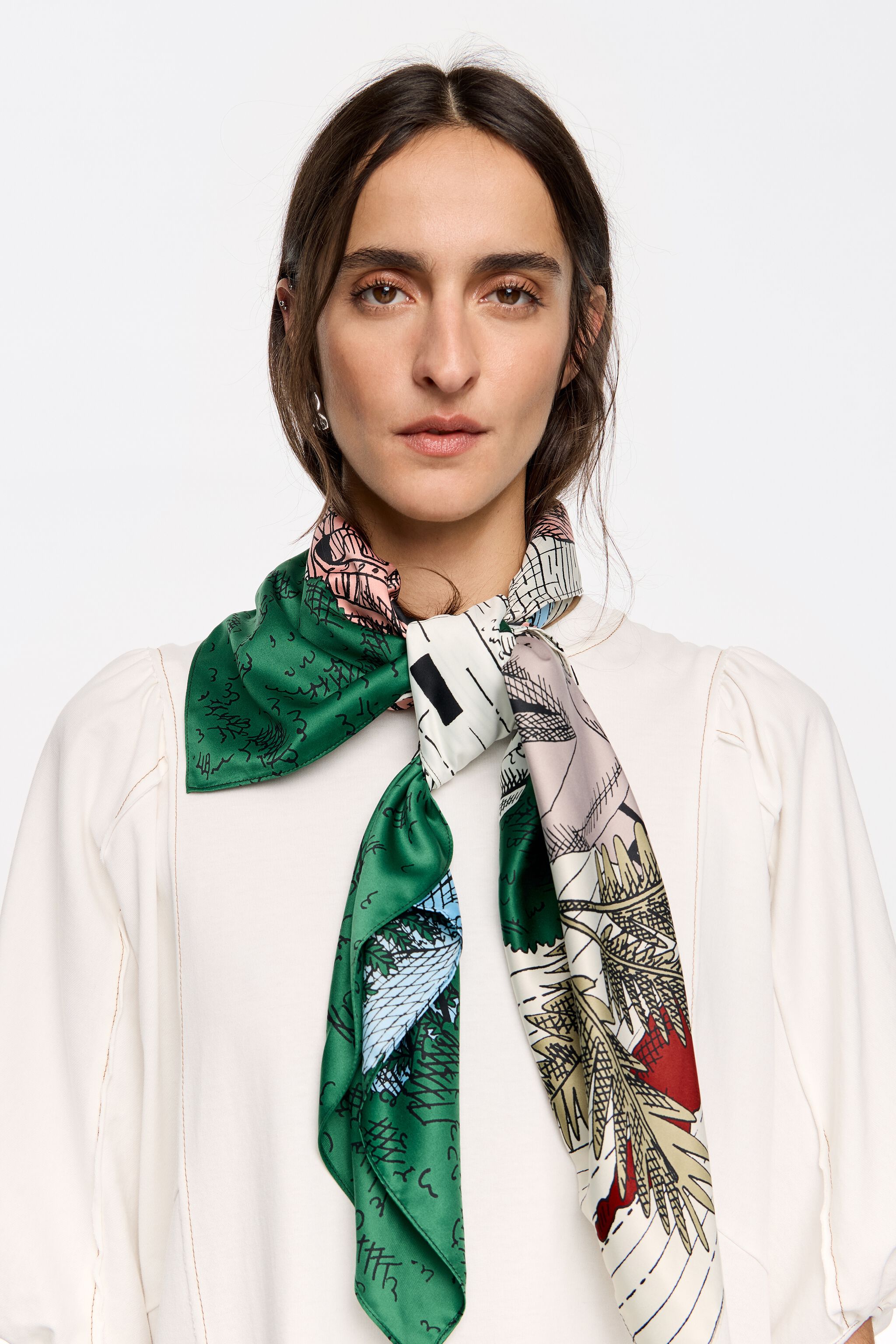 Coral Indian city scarf