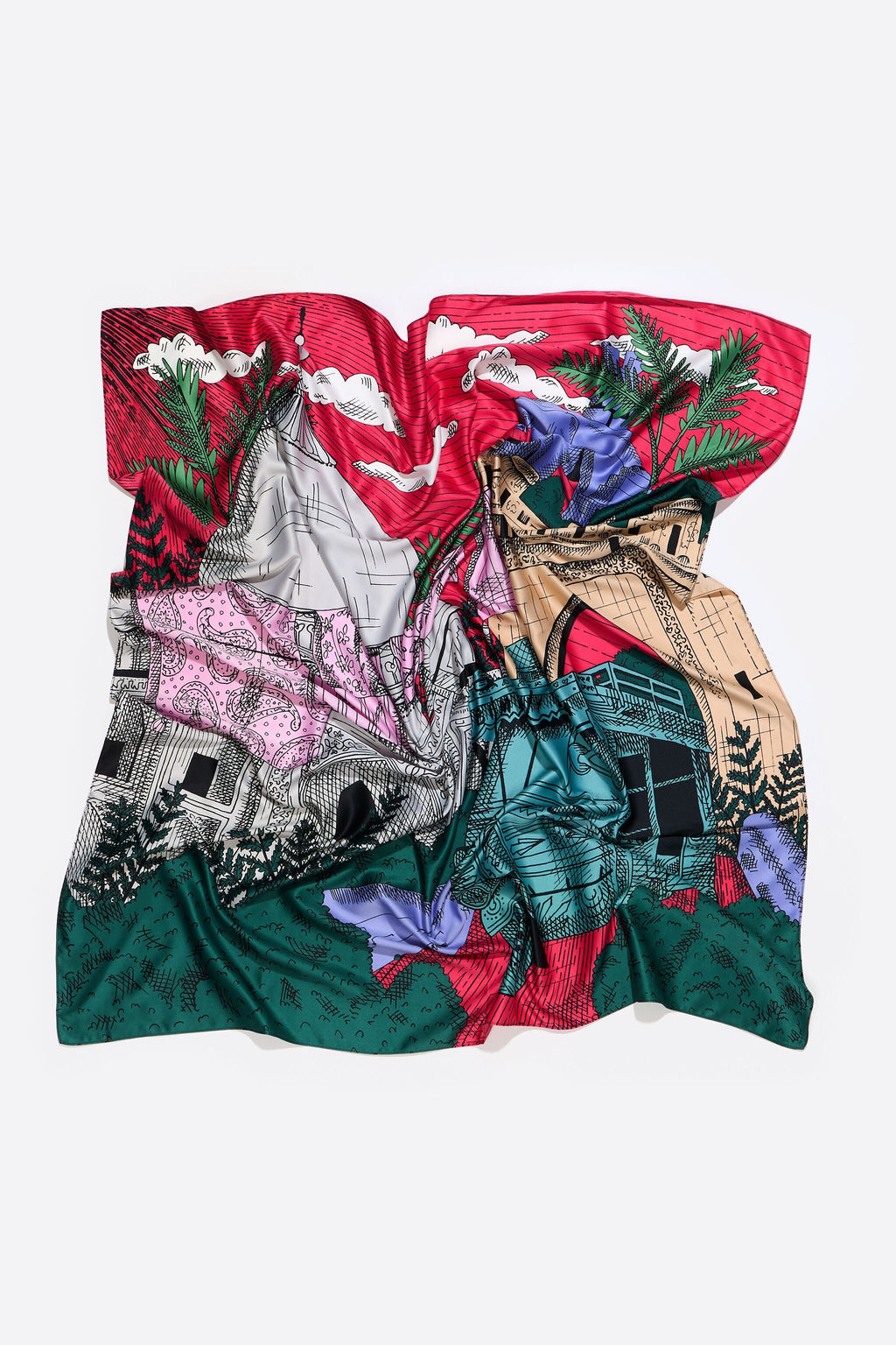 Strawberry Indian city scarf