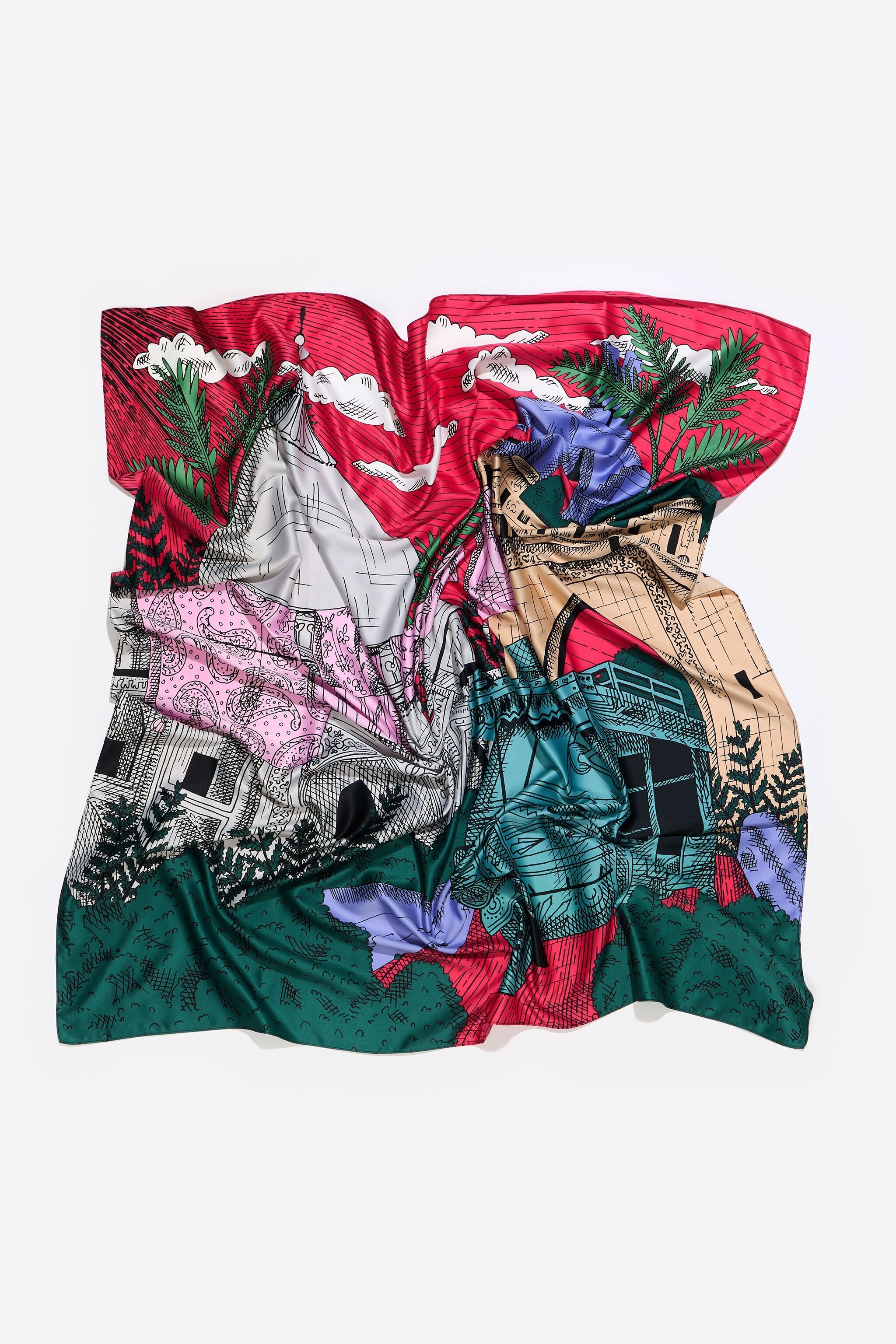 Strawberry Indian city scarf