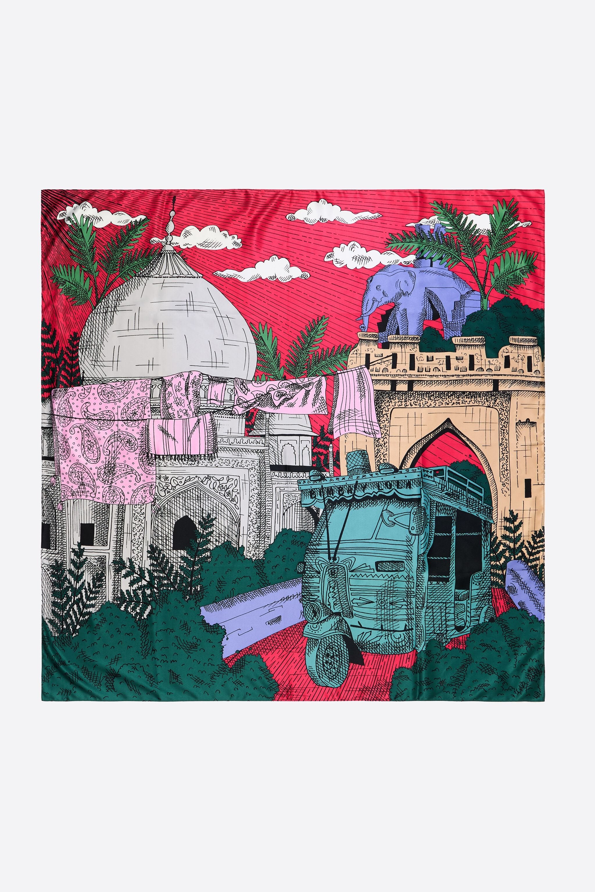 Strawberry Indian city scarf