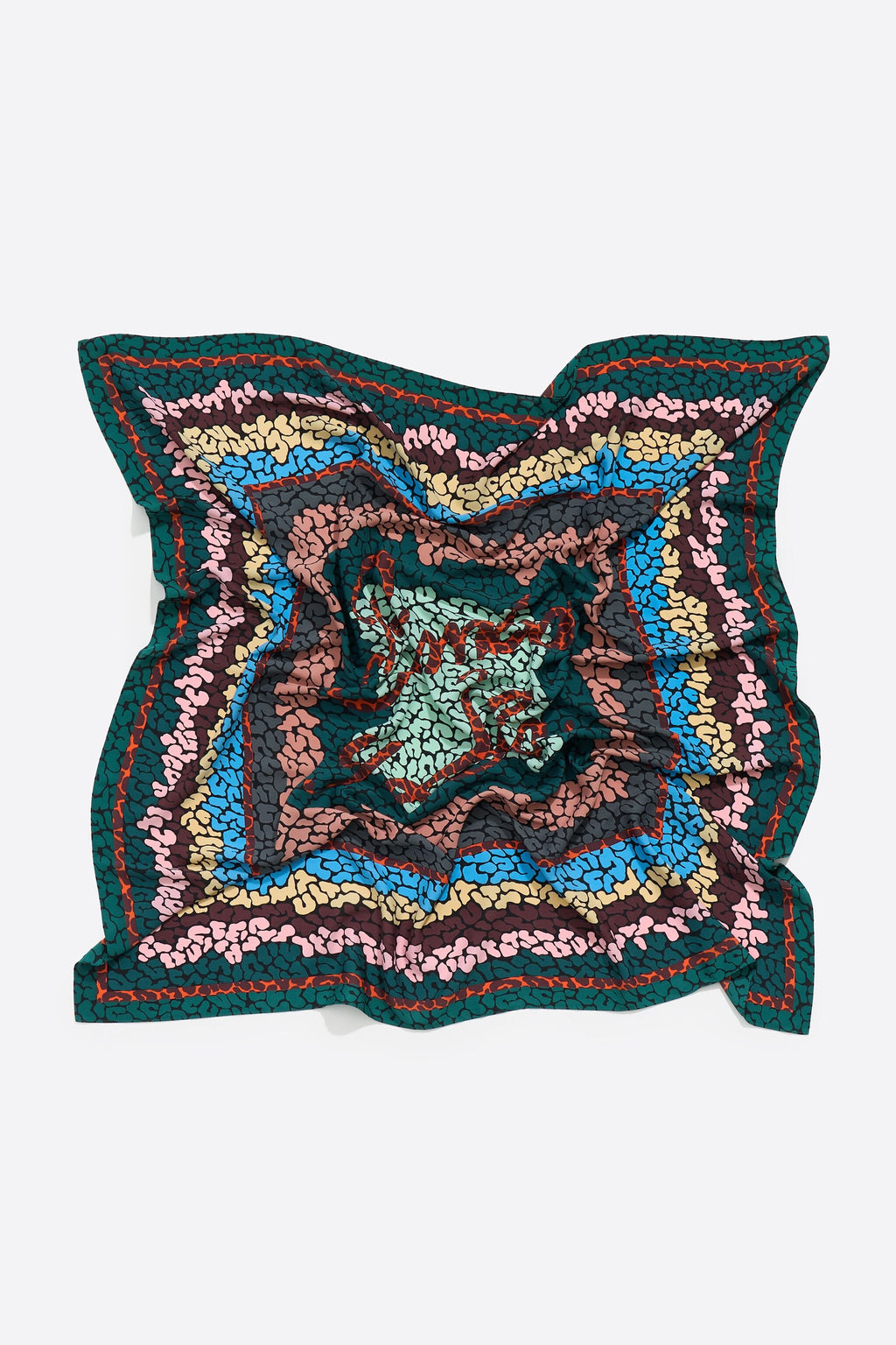 Black leopard borders and logo scarf