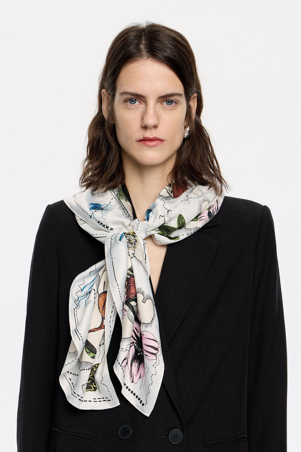 Map pen stroke scarf