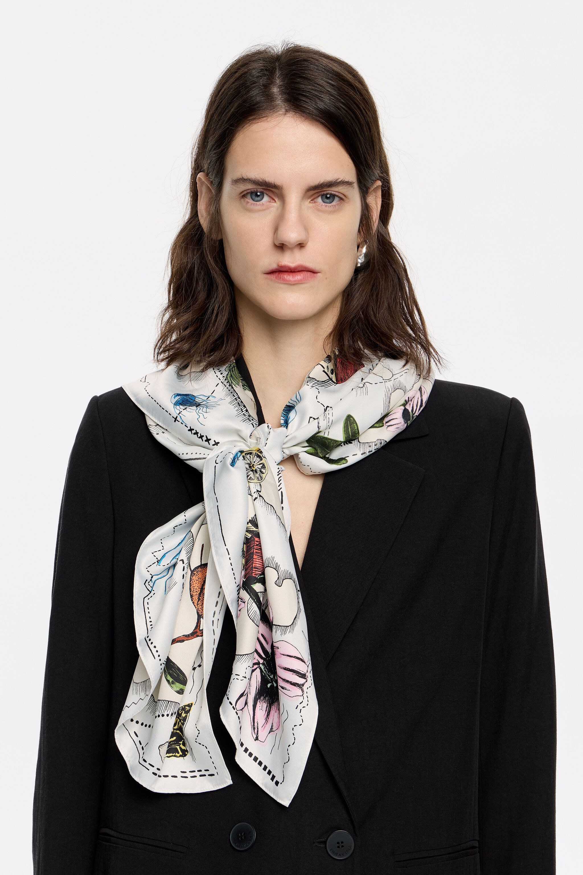 Map pen stroke scarf