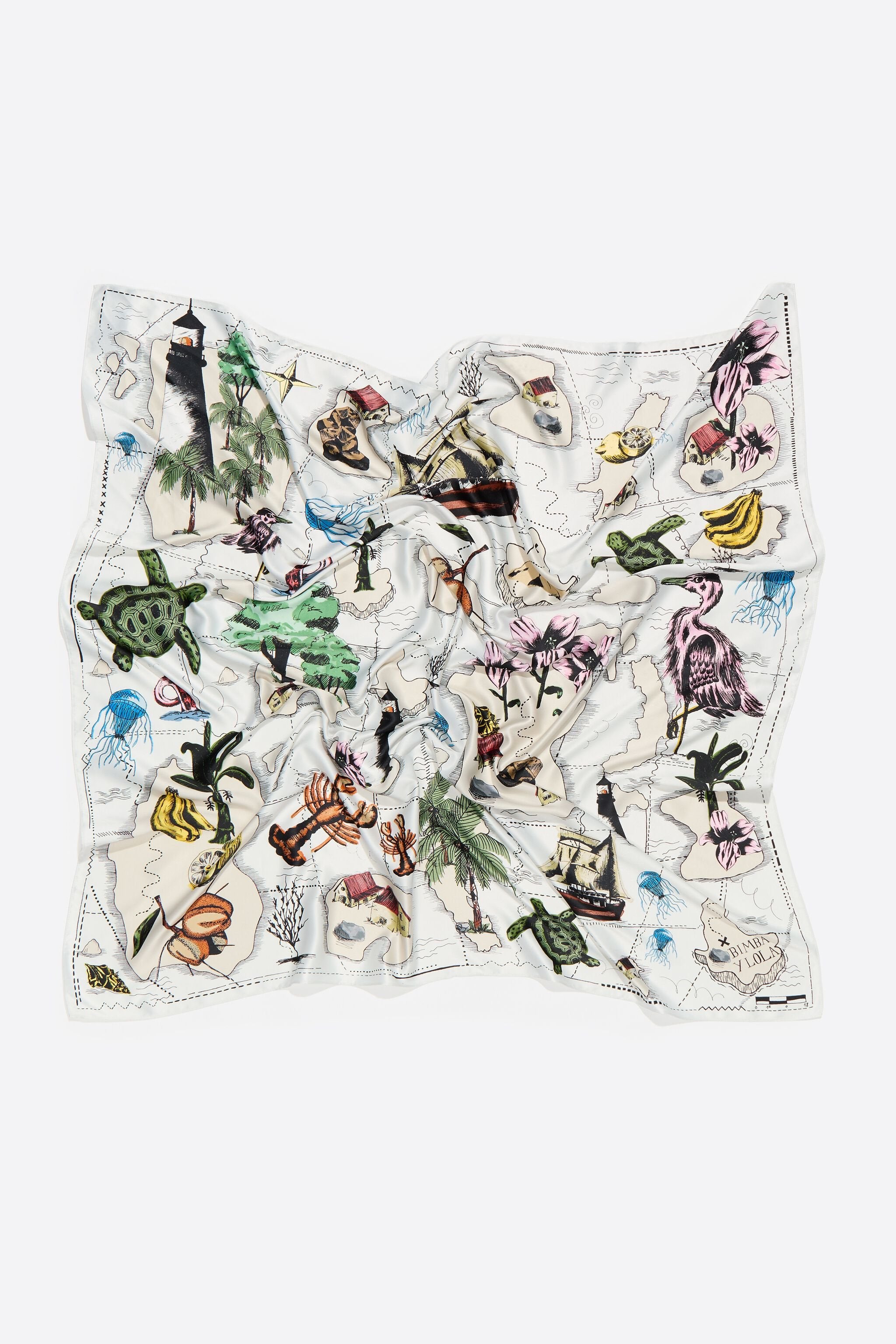 Map pen stroke scarf