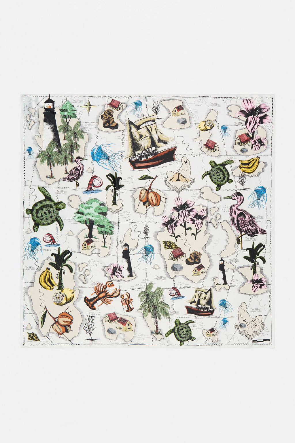 Map pen stroke scarf