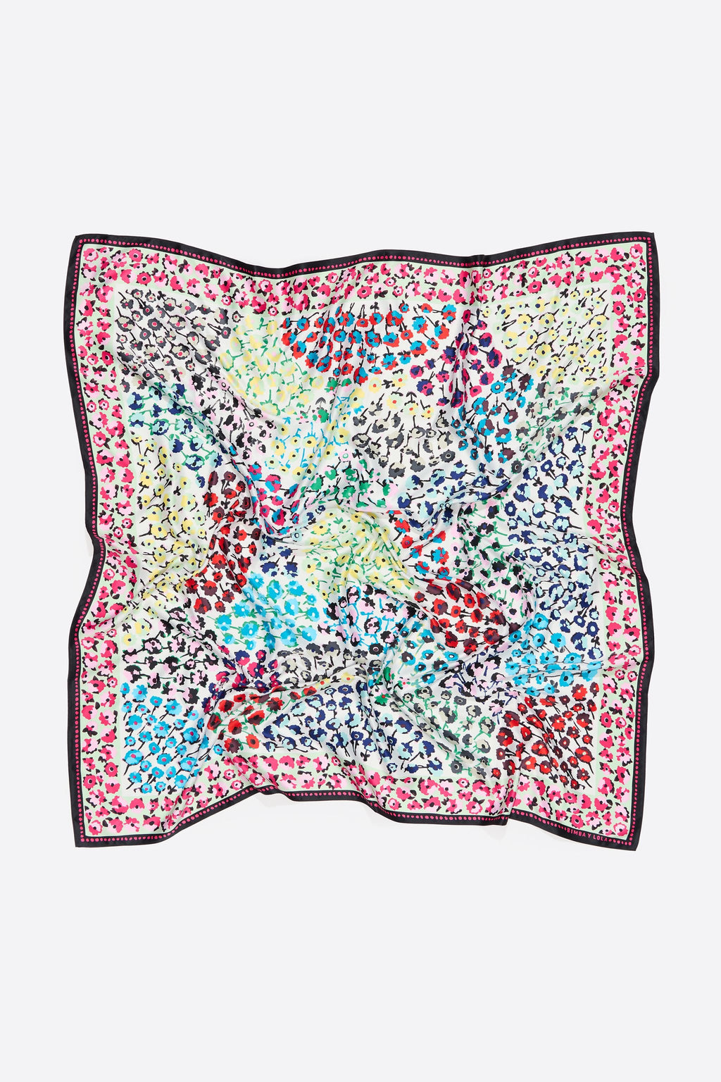 White border floral scarf