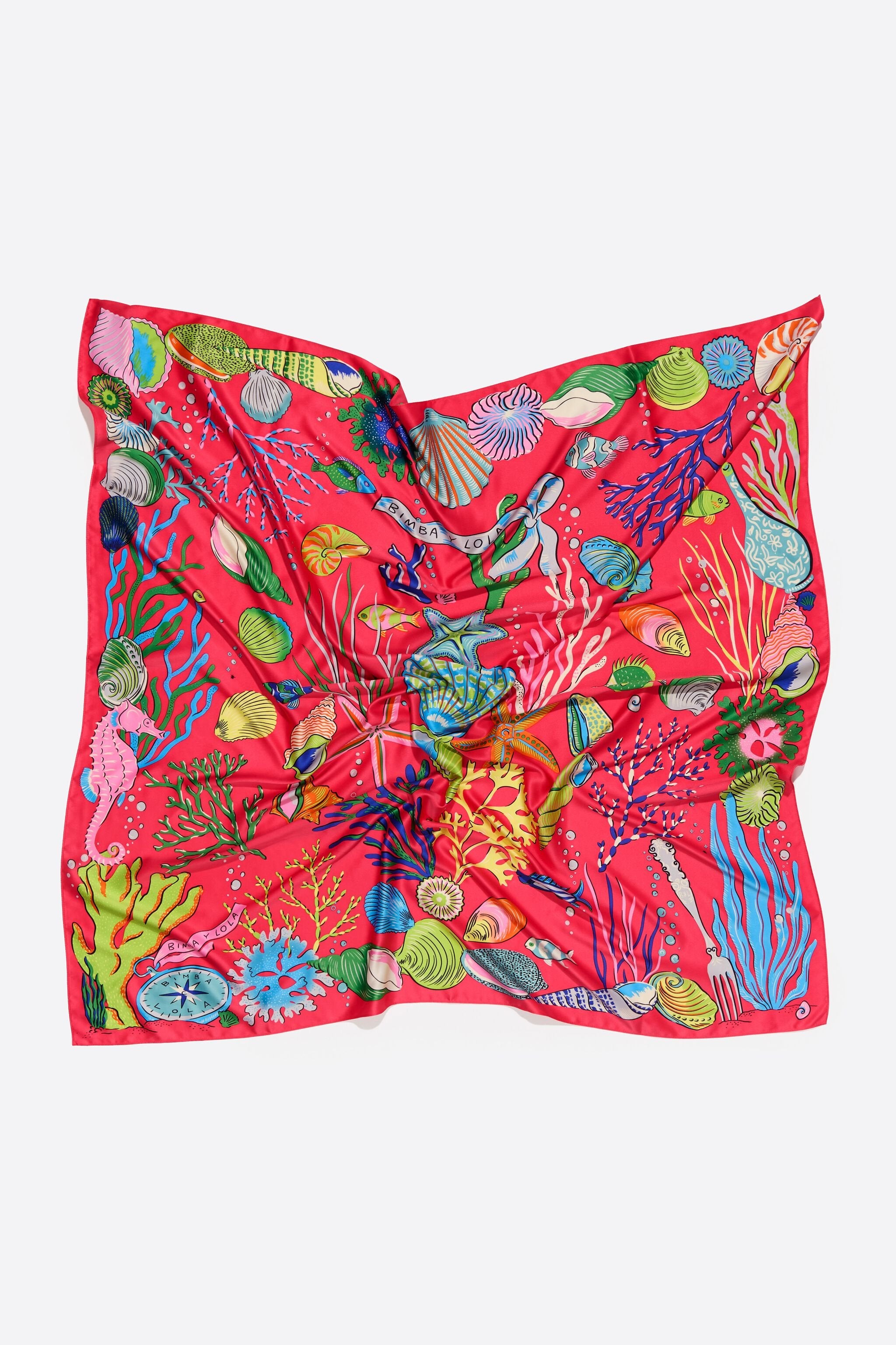 Fuchsia seabed scarf