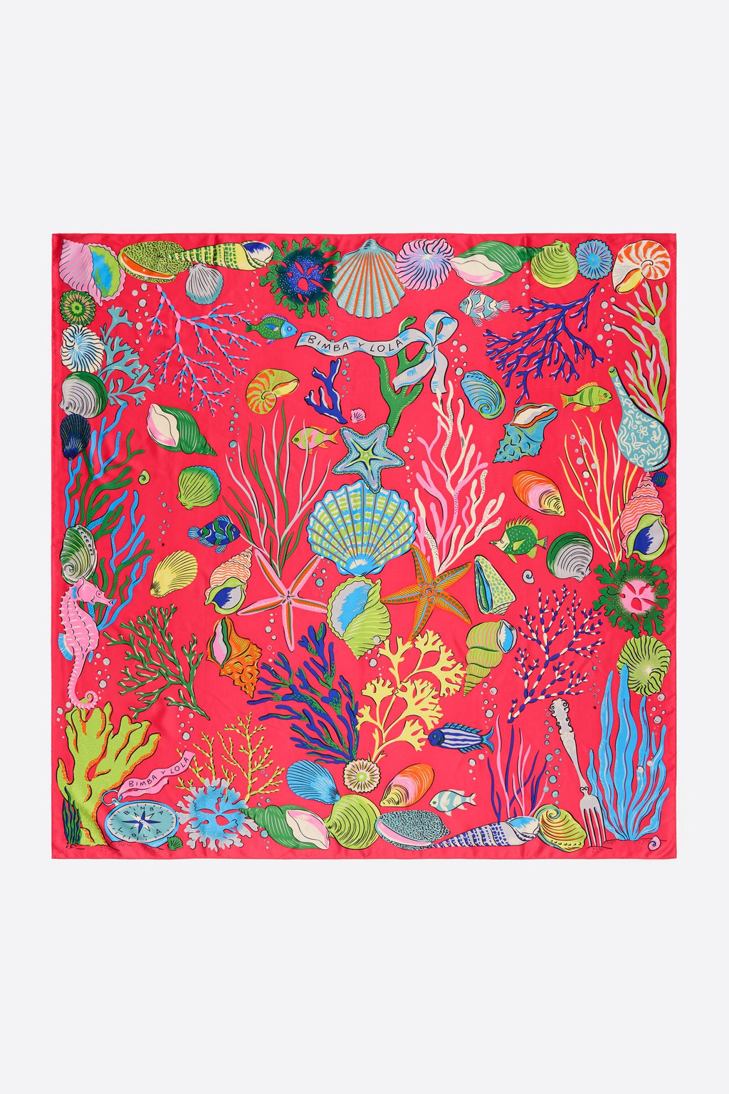 Fuchsia seabed scarf