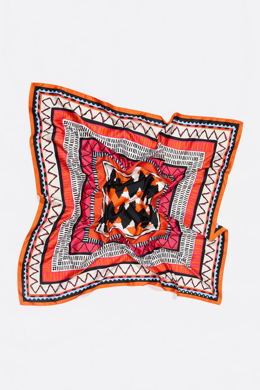 Strawberry ikat scarf