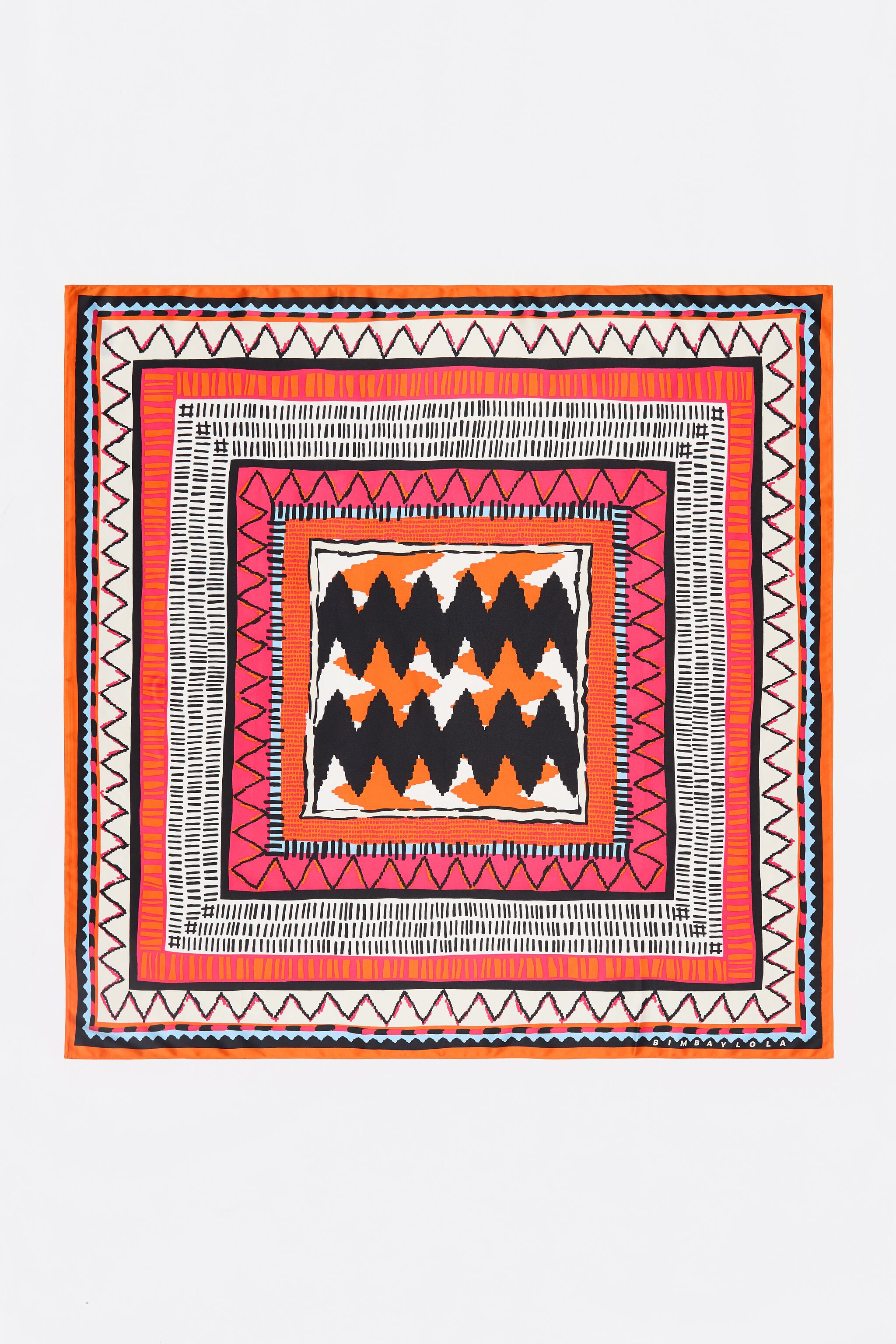 Strawberry ikat scarf