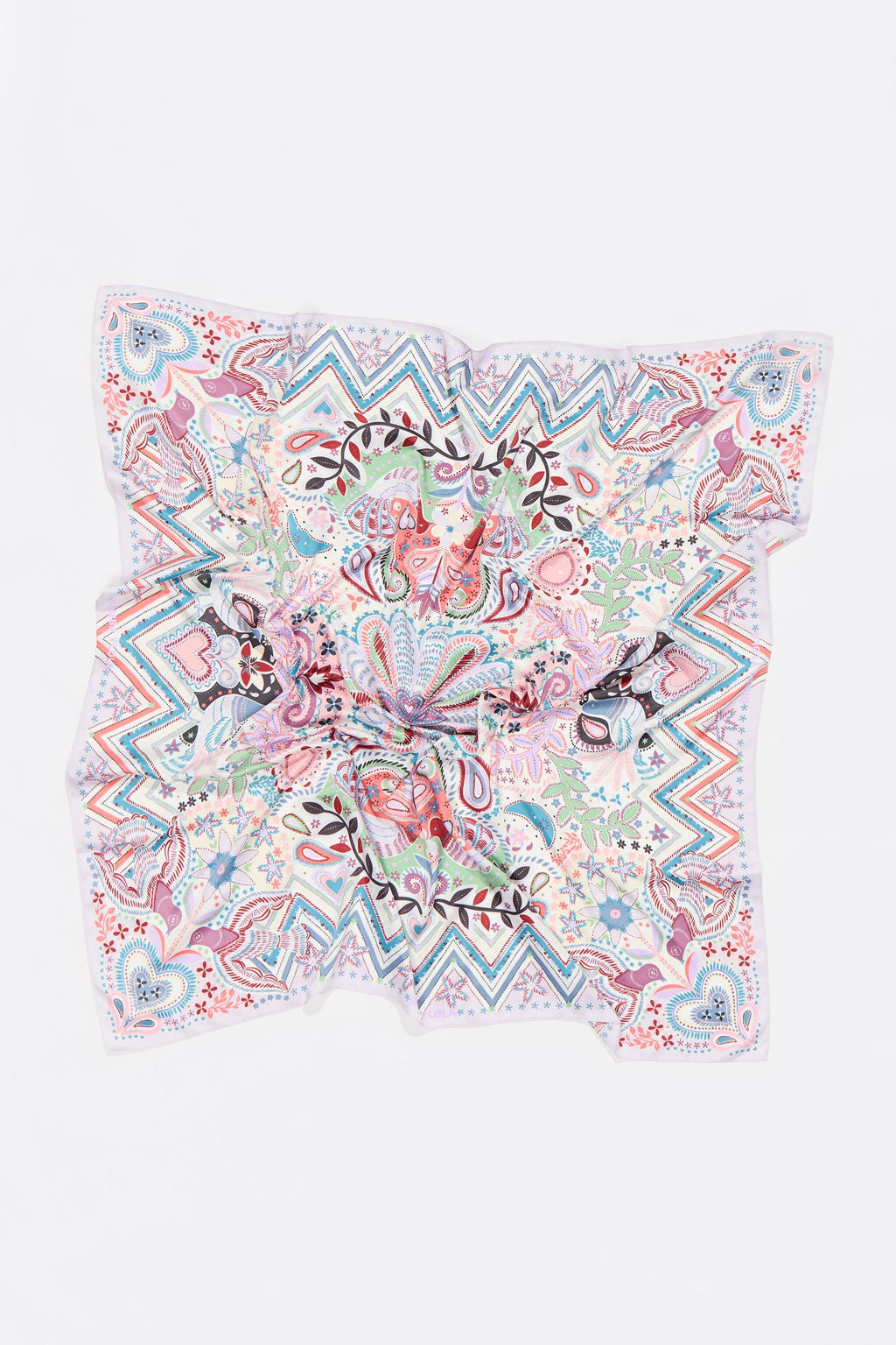 Lilac birds and mini print scarf