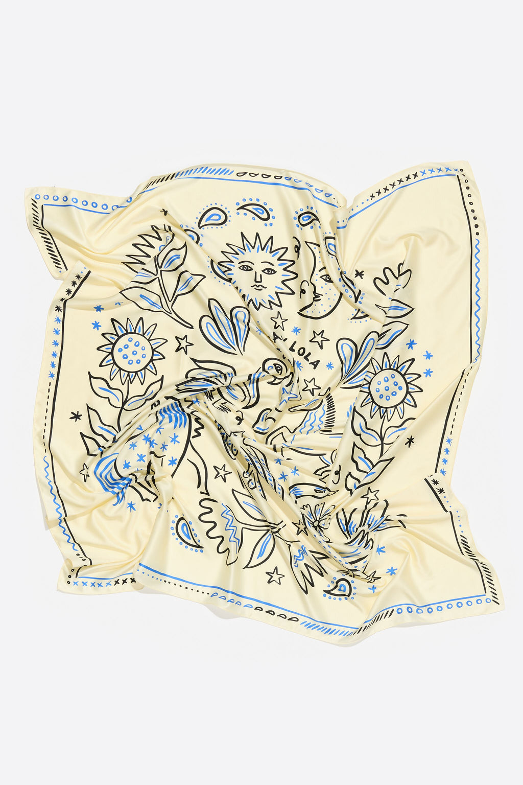 Vanilla line animal motif scarf