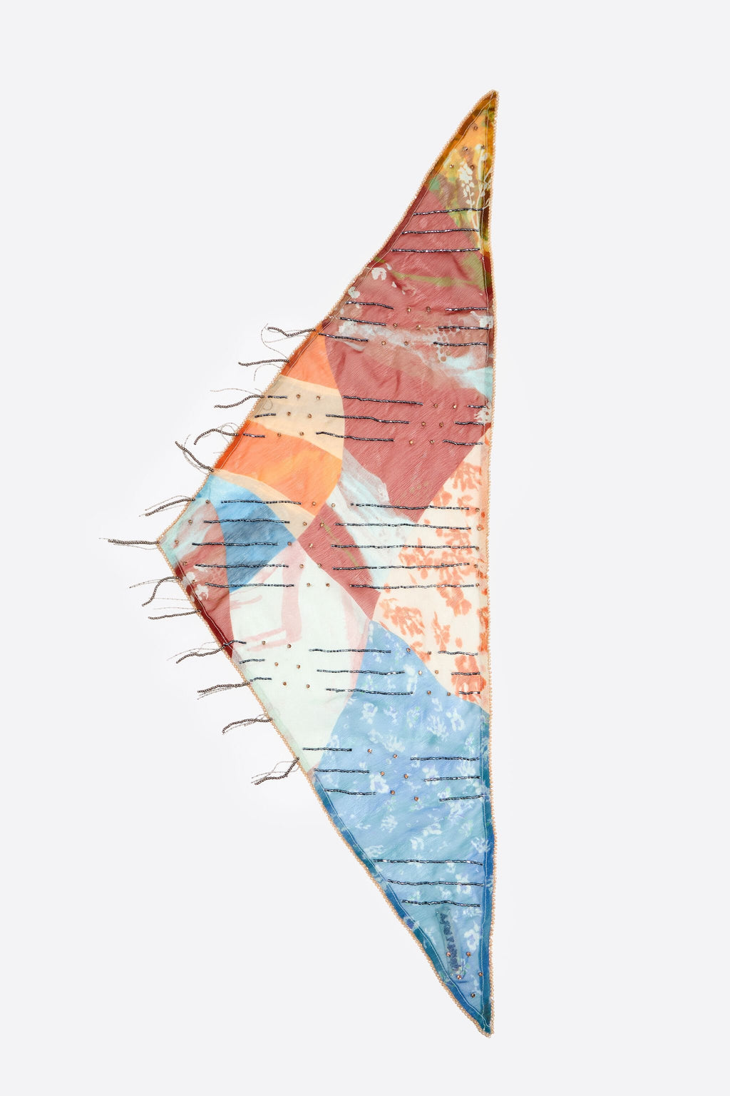 Orange patchwork scarf