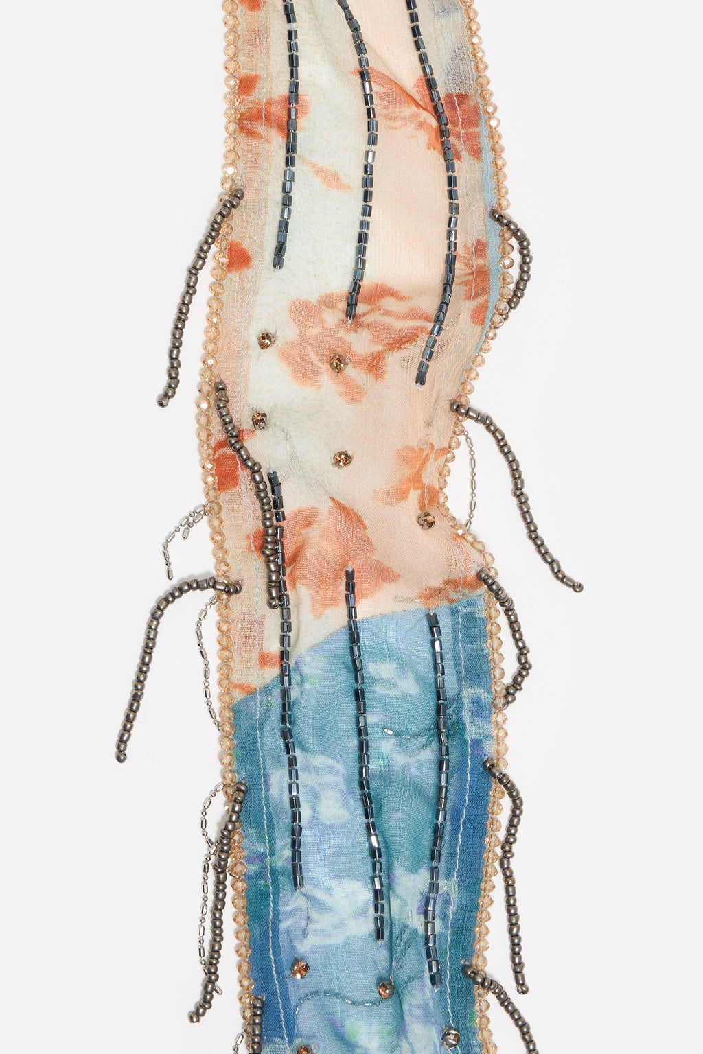 Orange patchwork scarf