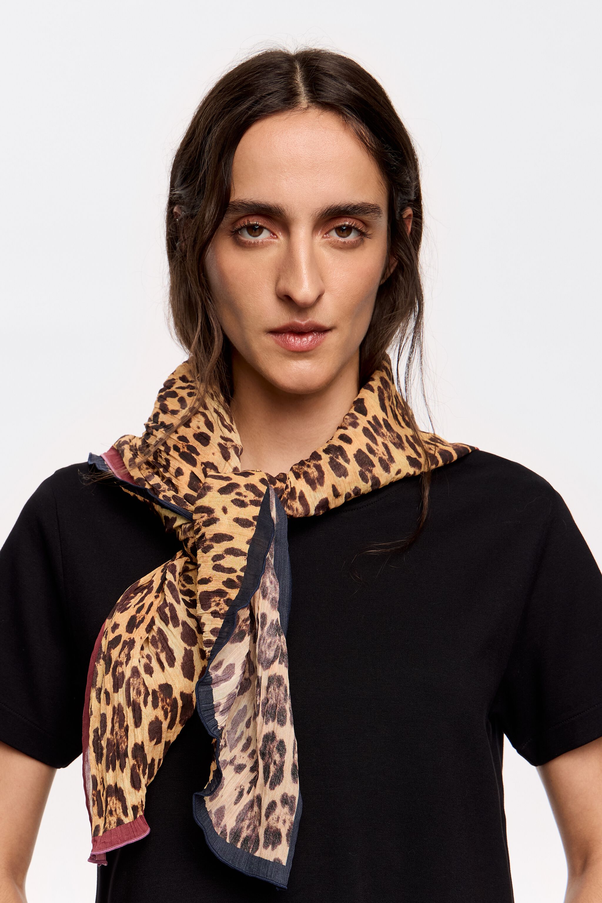 Natural Leopard scarf