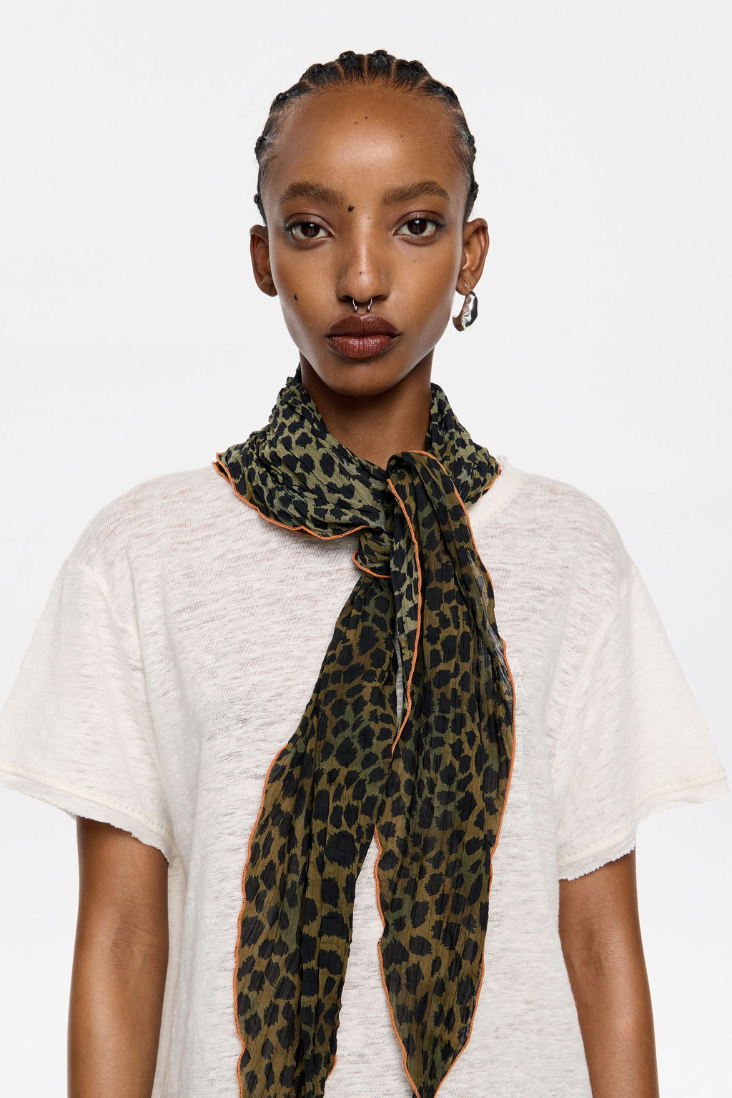 Khaki Cheetah scarf