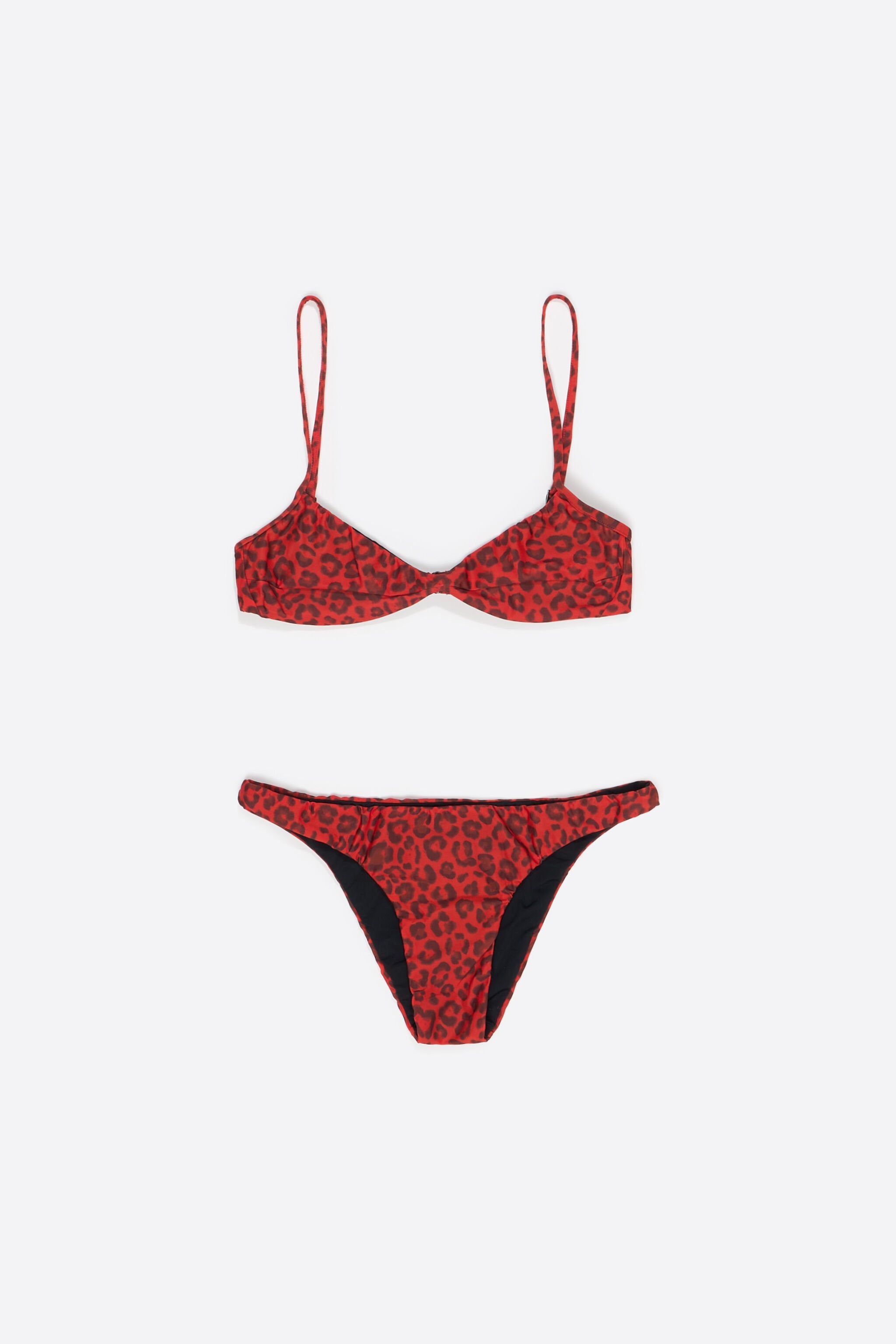 Red leopard Mónica bikini