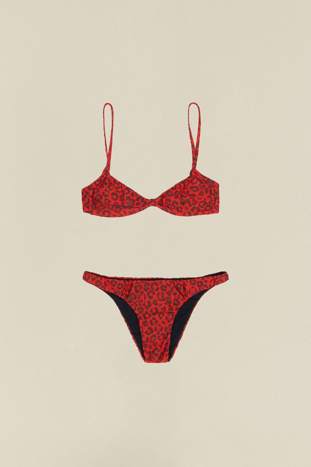 Red leopard Mónica bikini