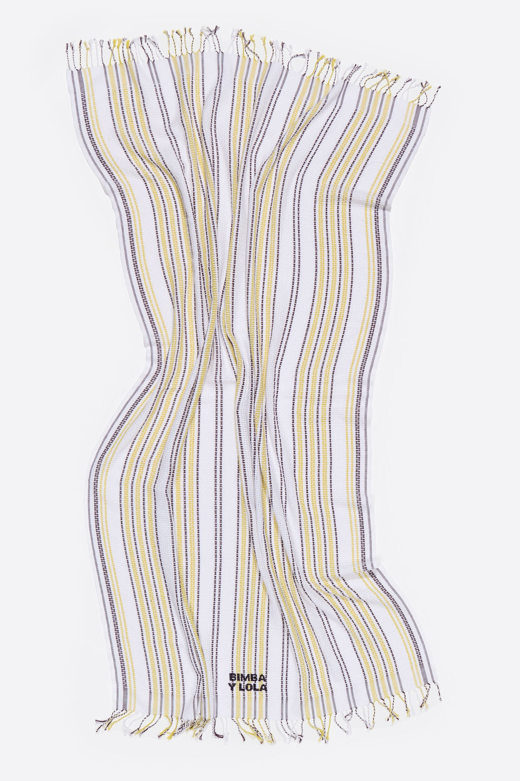 Ivory woven striped towel